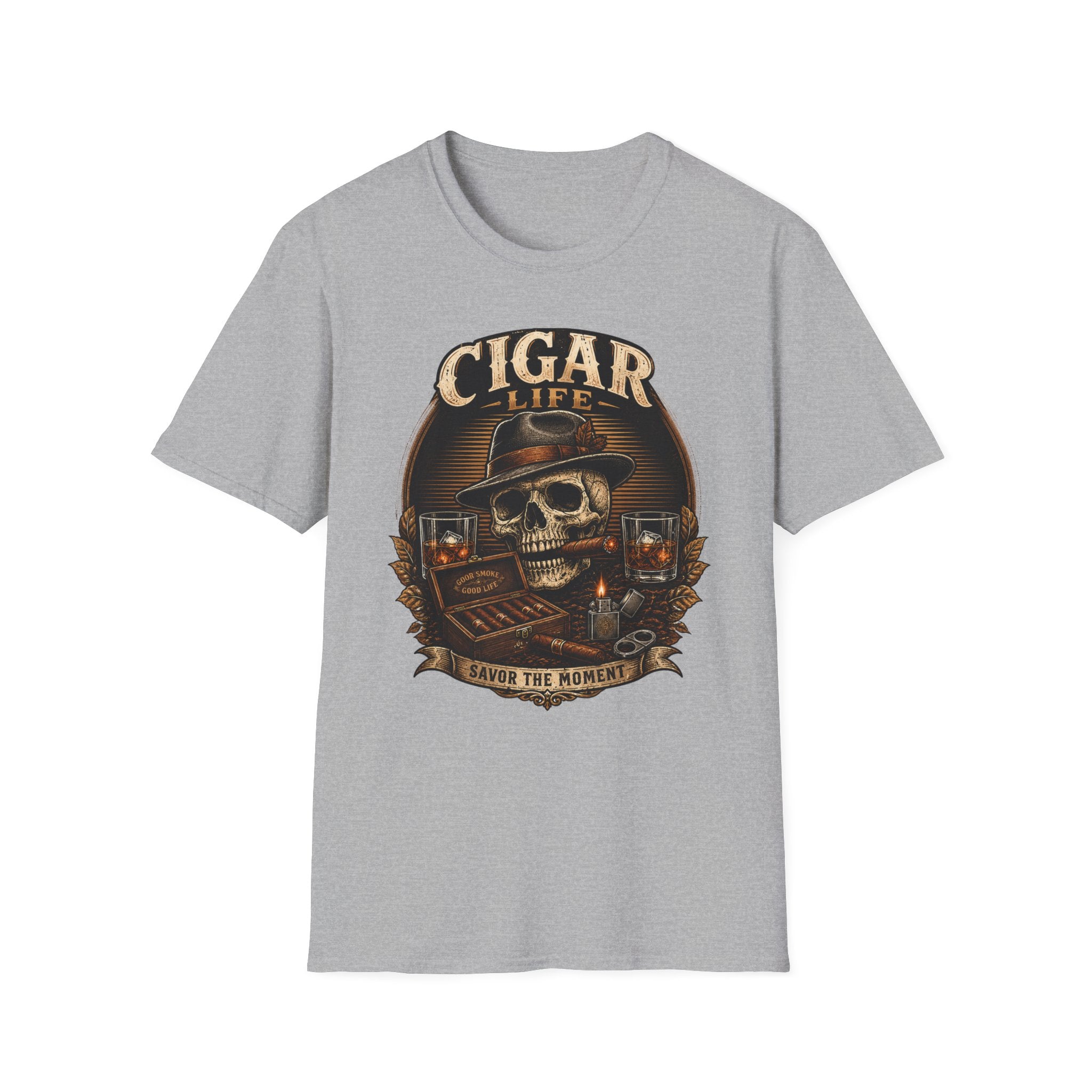 Cigar Life Skull T‑Shirt