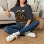 Copy of Cigar Life Skull T‑Shirt — Vintage Biker Cigar Smoking Tee