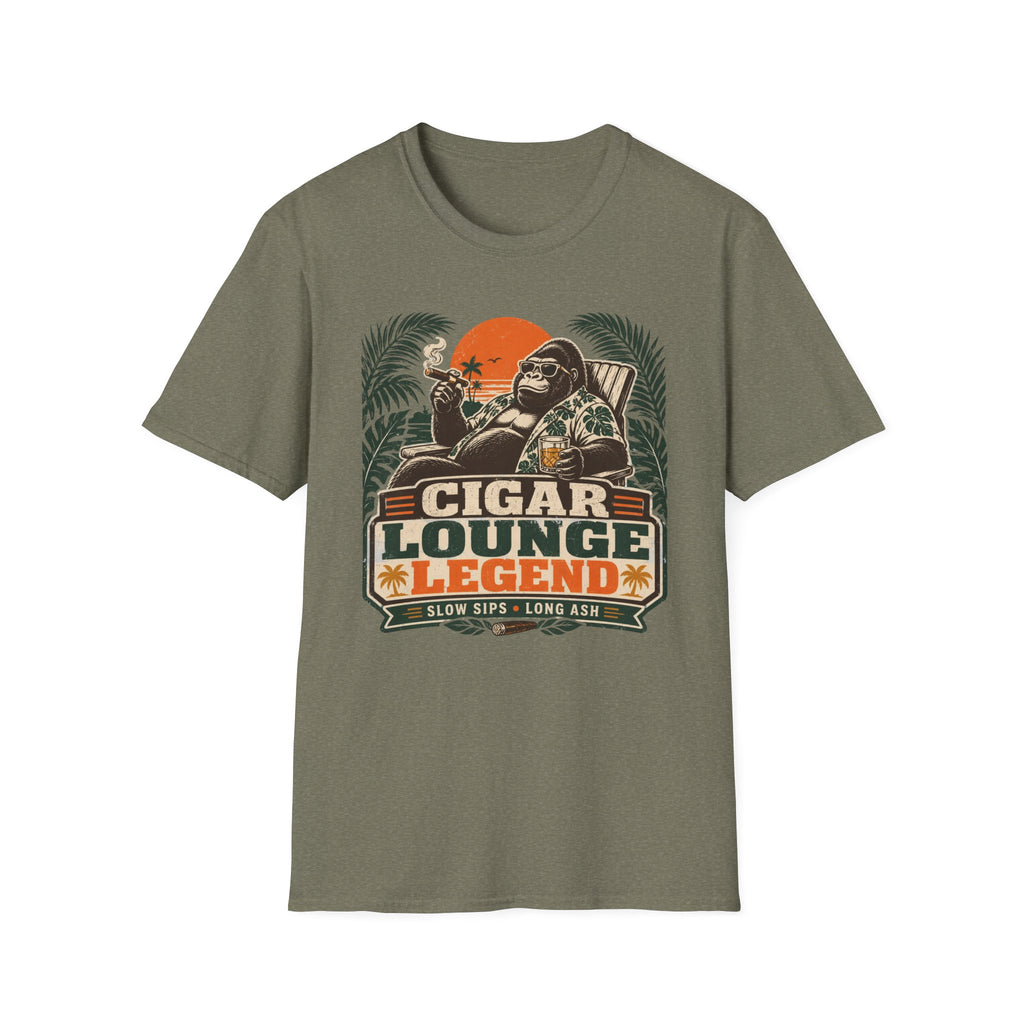 Copy of Cigar Lounge Legend T-Shirt — Vintage Retro Smoking Ape Design