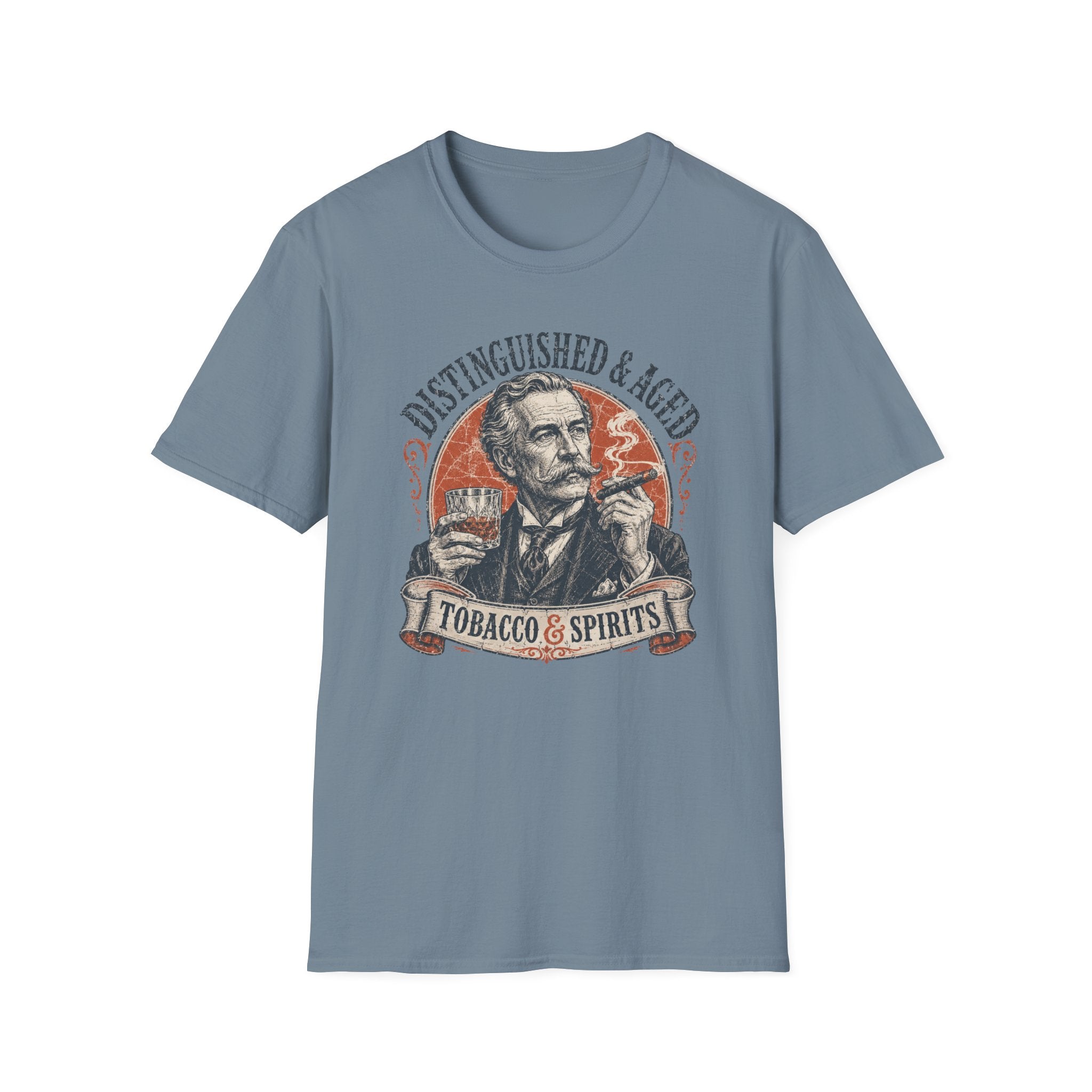 Copy of Distinguished & Aged Tee — Vintage Gentleman Tobacco & Spirits Graphic T-Shirt