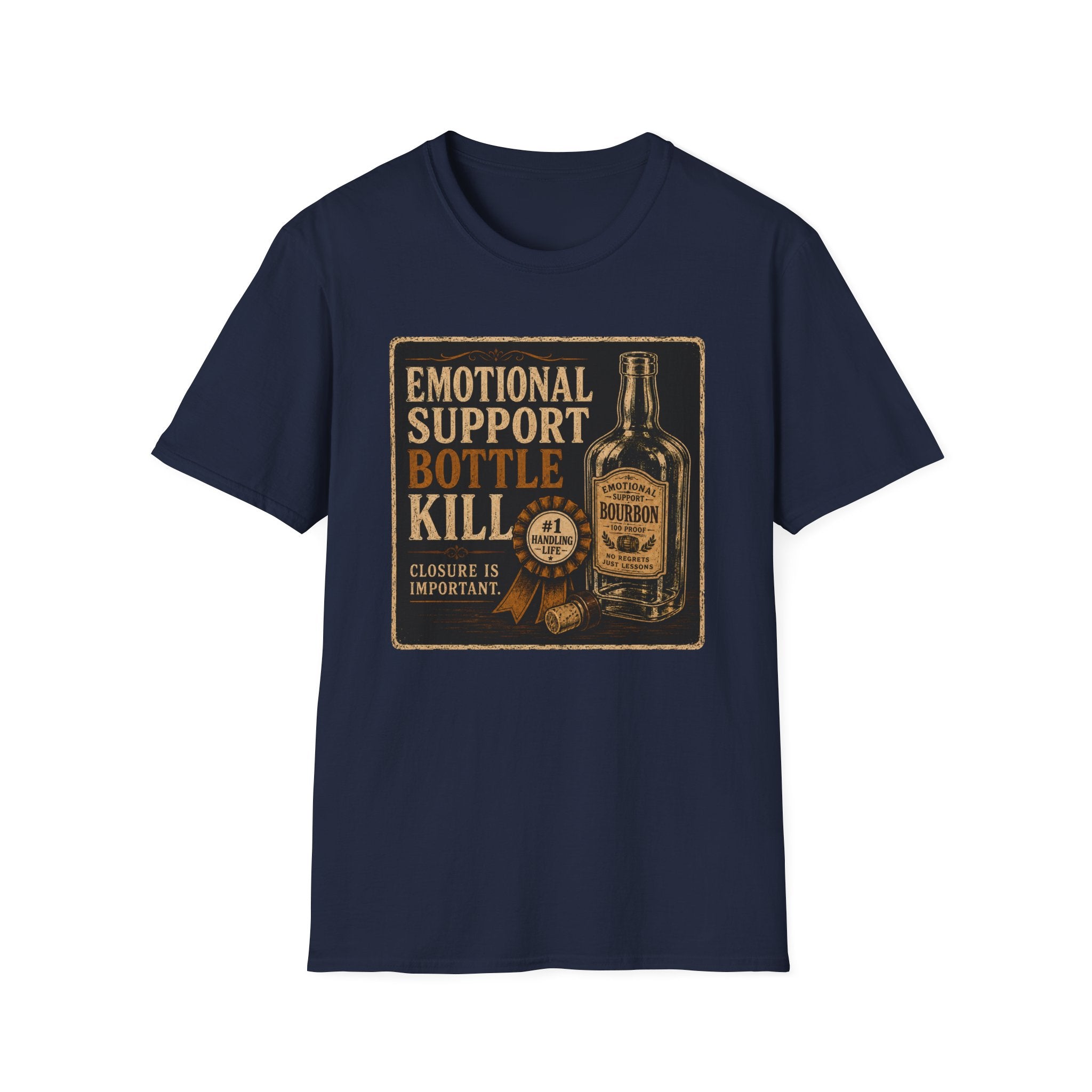 Copy of Emotional Support Bottle T-Shirt — Vintage Bourbon Graphic Tee