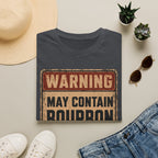 Copy of Warning May Contain Bourbon T-Shirt — Vintage Whiskey Sign Tee