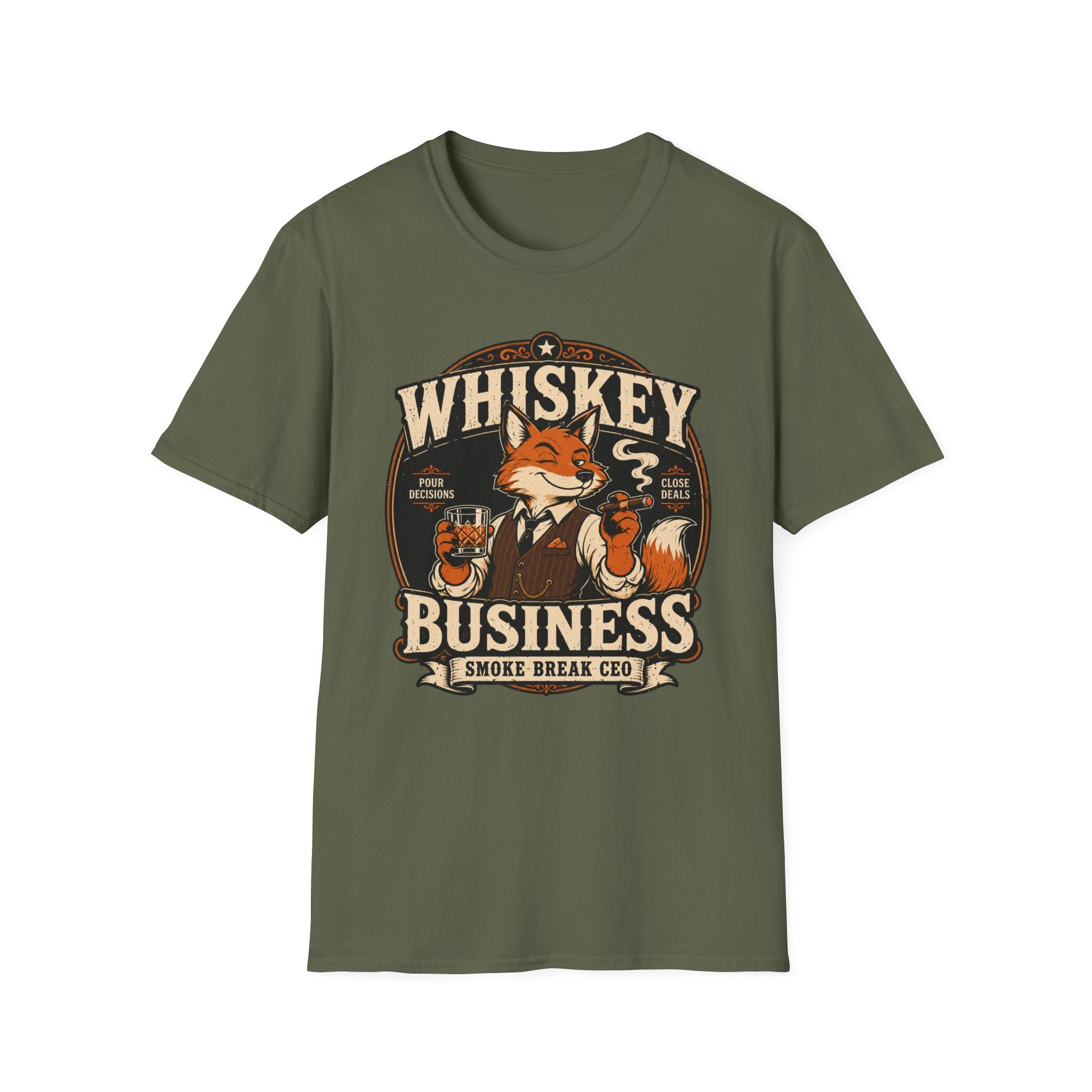 Whiskey Business Vintage Fox T-Shirt