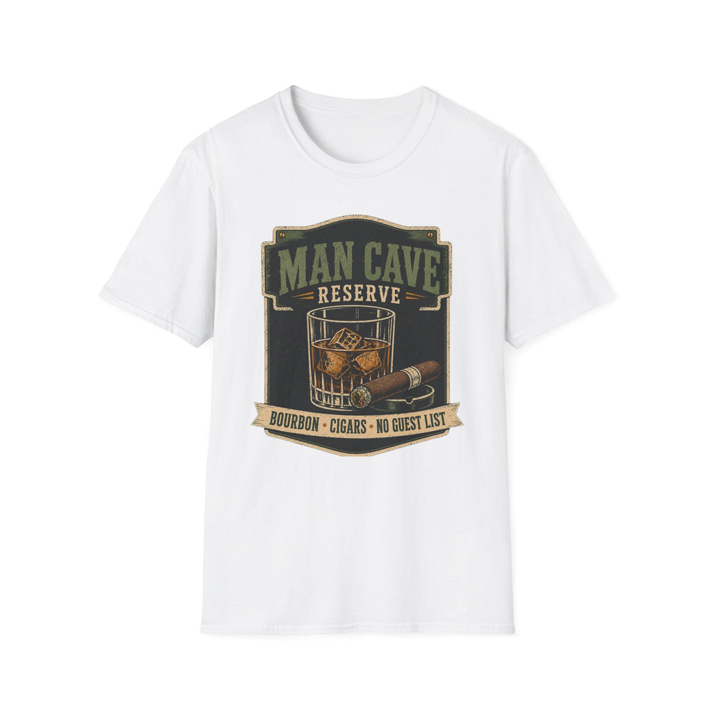 Copy of Man Cave Reserve T-Shirt — Vintage Whiskey & Cigar Lounge Tee