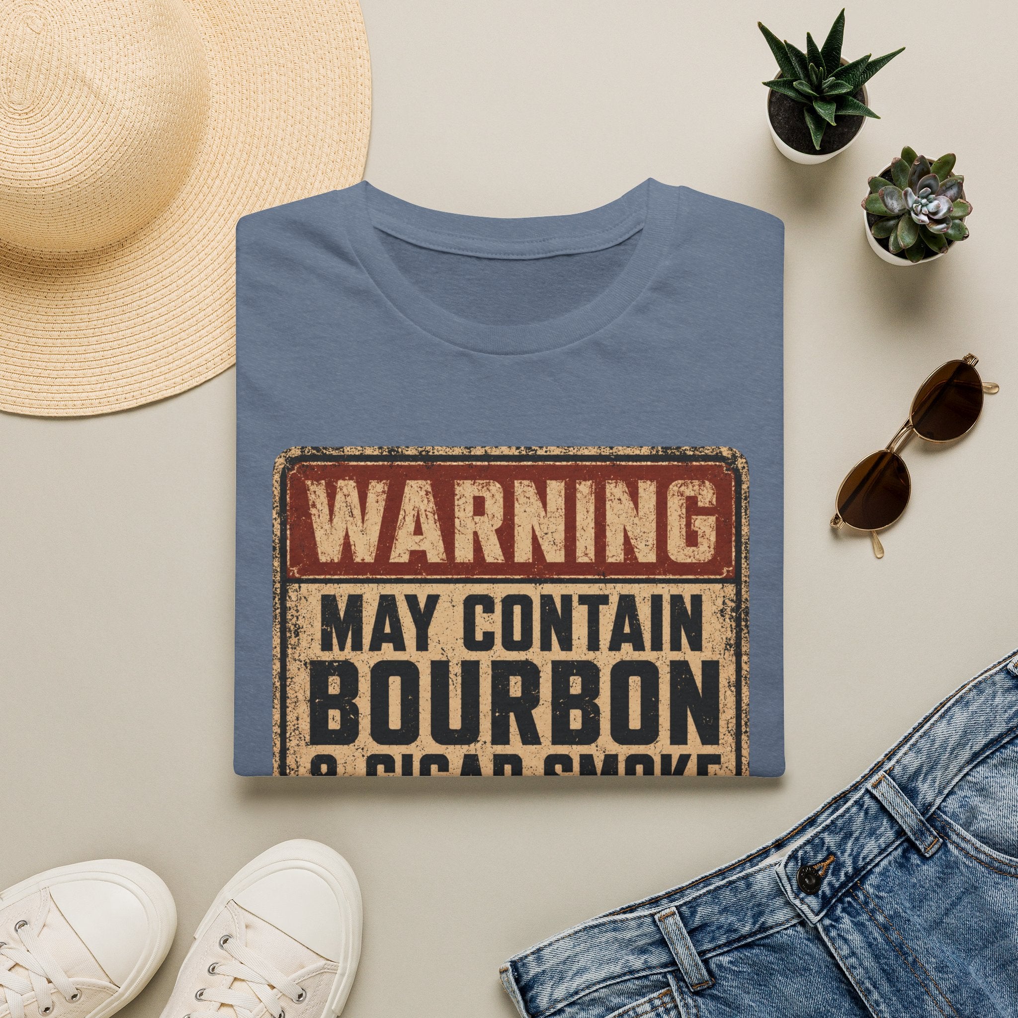 Copy of Warning: May Contain Bourbon & Cigar Smoke T-Shirt
