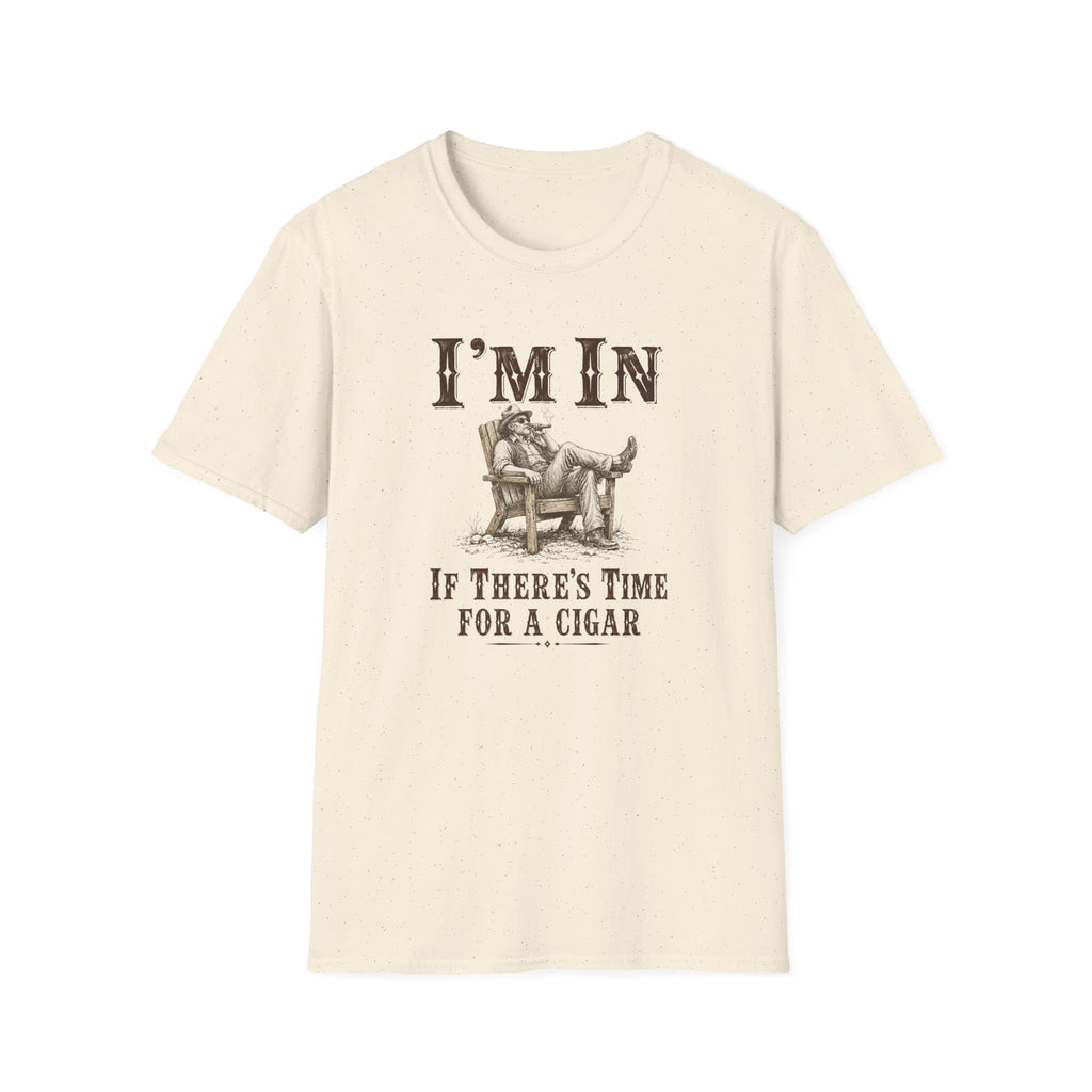 "I'm In If There's Time For A Cigar"  Skeleton Relaxing T‑Shirt