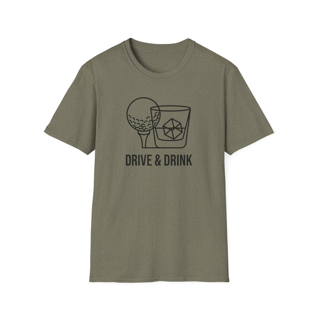 Copy of Drive & Drink Golf T-Shirt — Funny Golfing Whiskey Shirt for Golfers