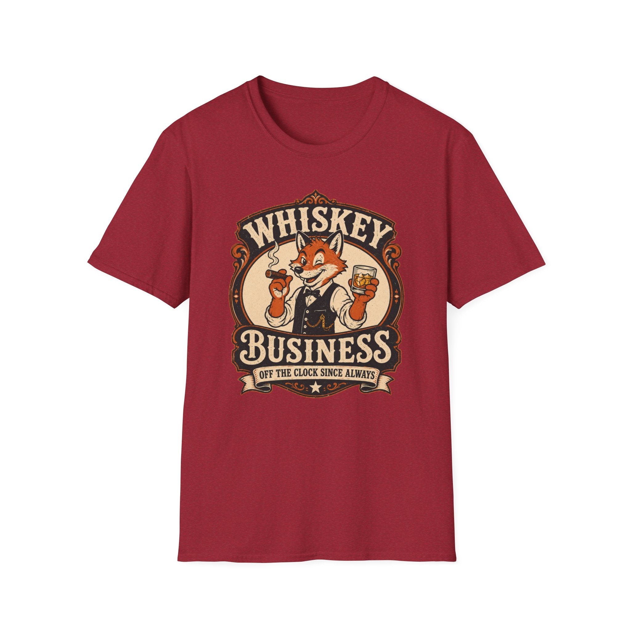 Whiskey Business Retro Fox T-Shirt