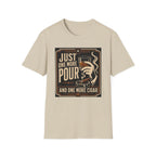 Whiskey & Cigar T-Shirt — "Just One More Pour (And One More Cigar)" Retro Bar Graphic