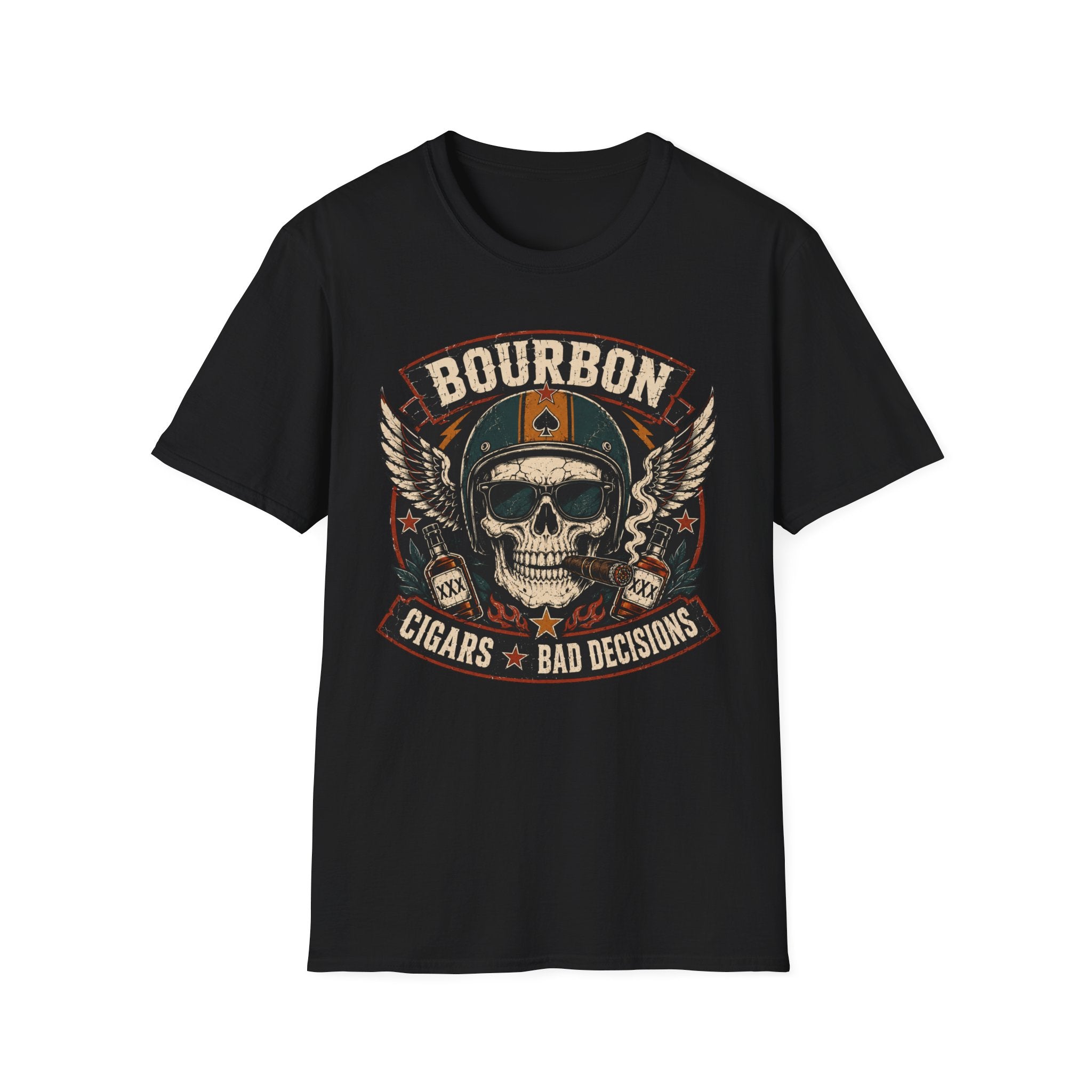 Bourbon Cigars & Bad Decisions Retro T-shirt