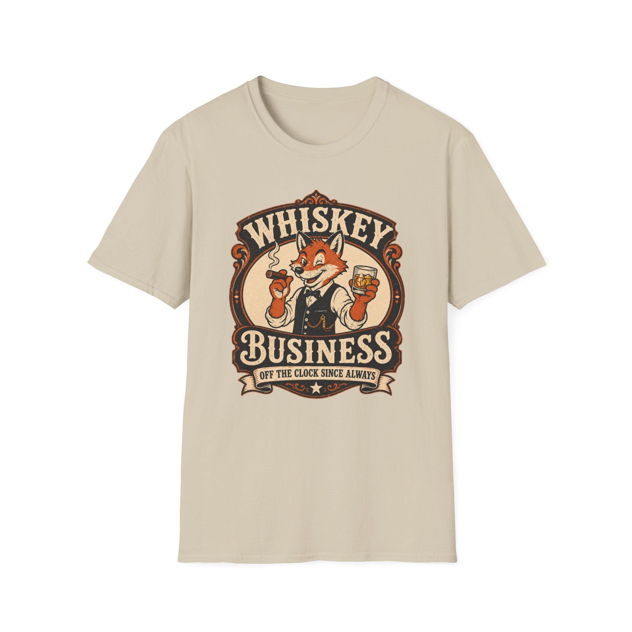 Whiskey Business Retro Fox T-Shirt