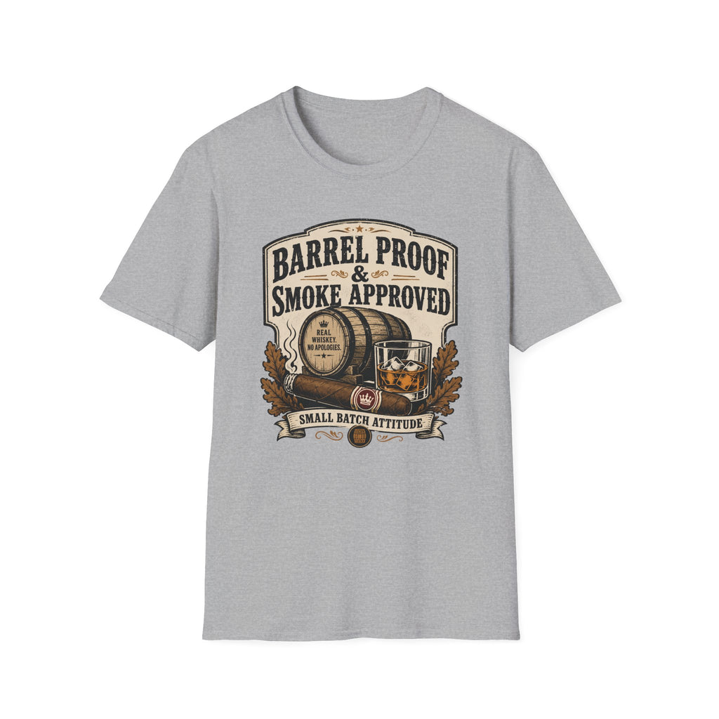 Copy of Barrel Proof & Smoke Approved T-Shirt — Whiskey Barrel Distillery Tee