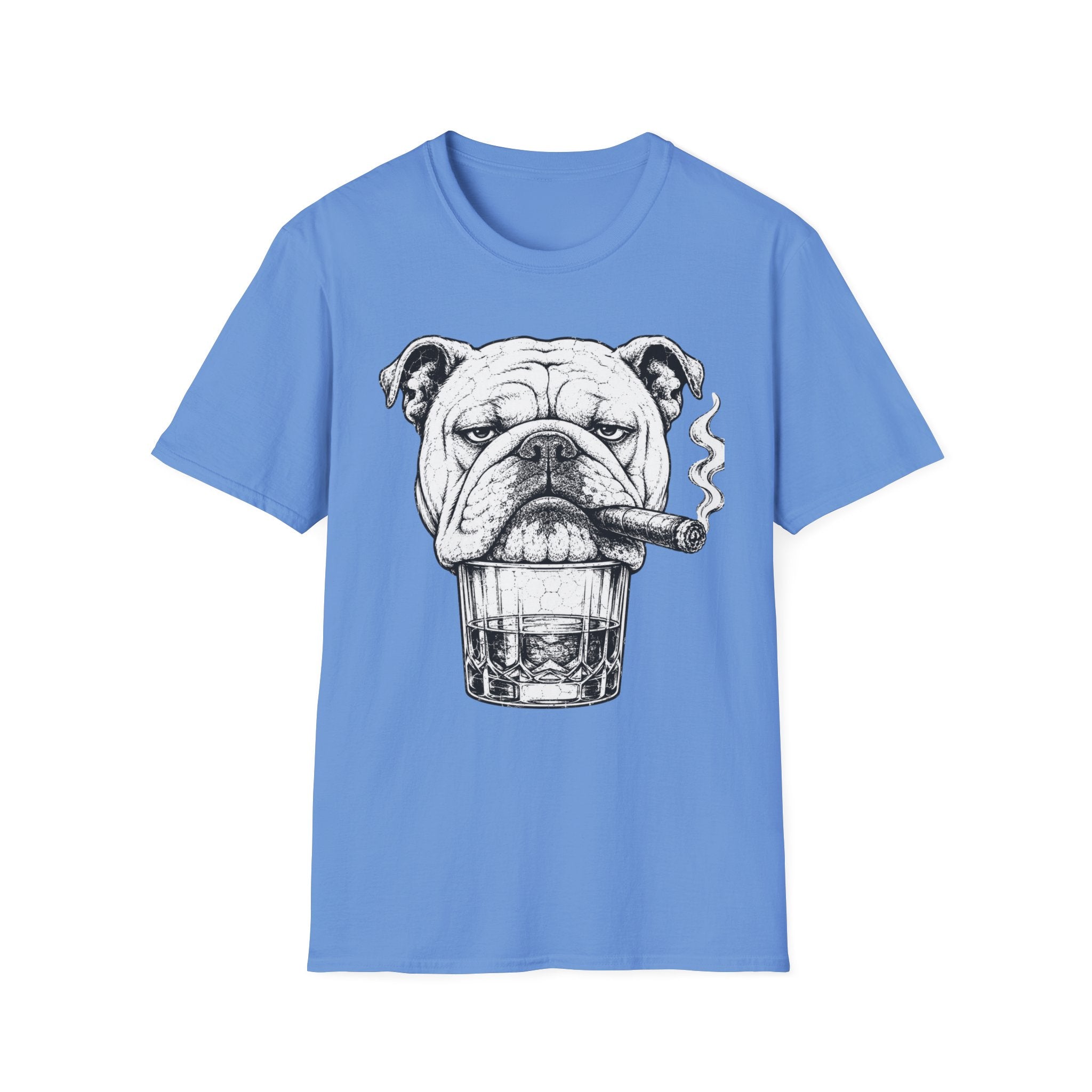 Bulldog with Cigar T-Shirt — Retro Grumpy Dog Graphic Tee