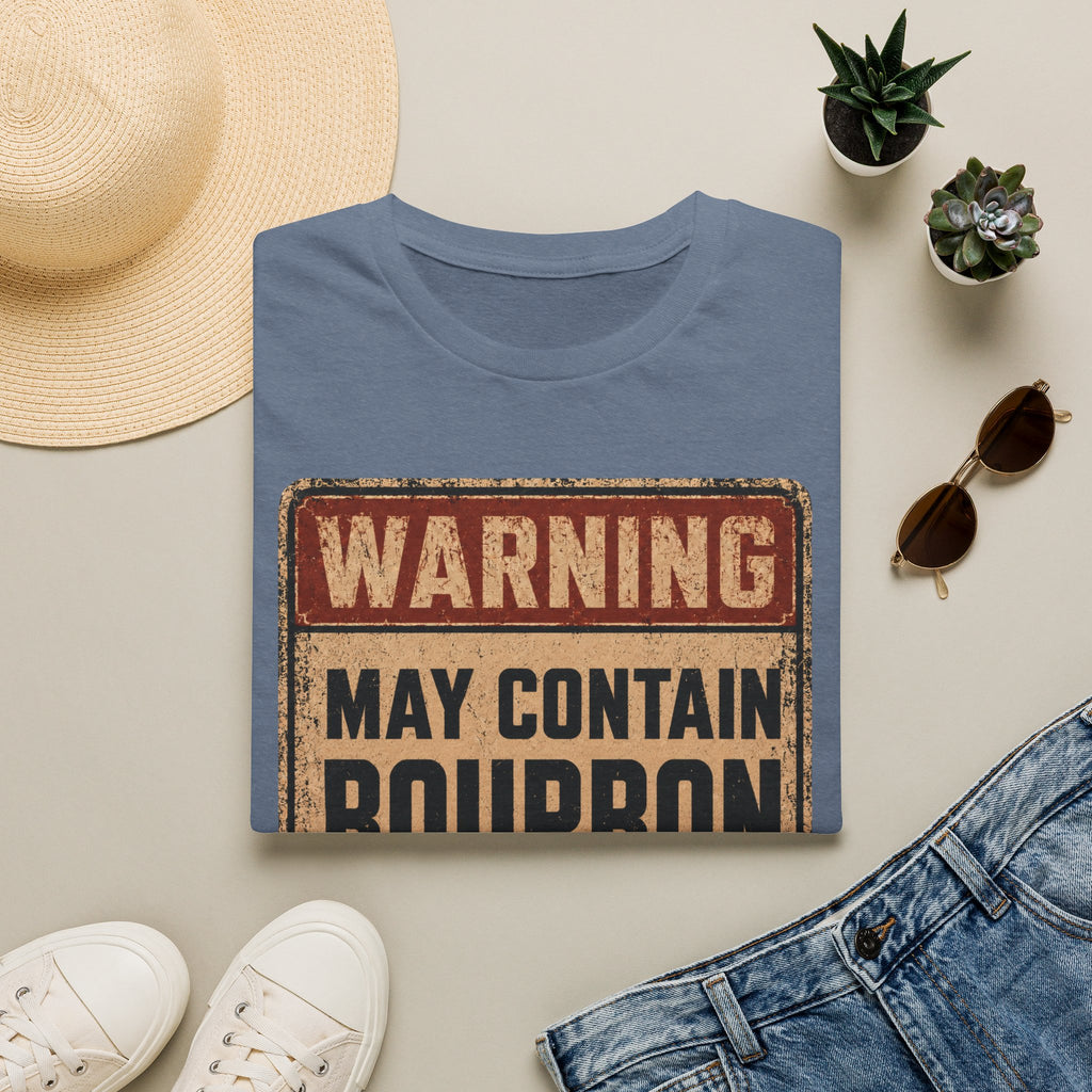 Copy of Warning May Contain Bourbon T-Shirt — Vintage Whiskey Sign Tee