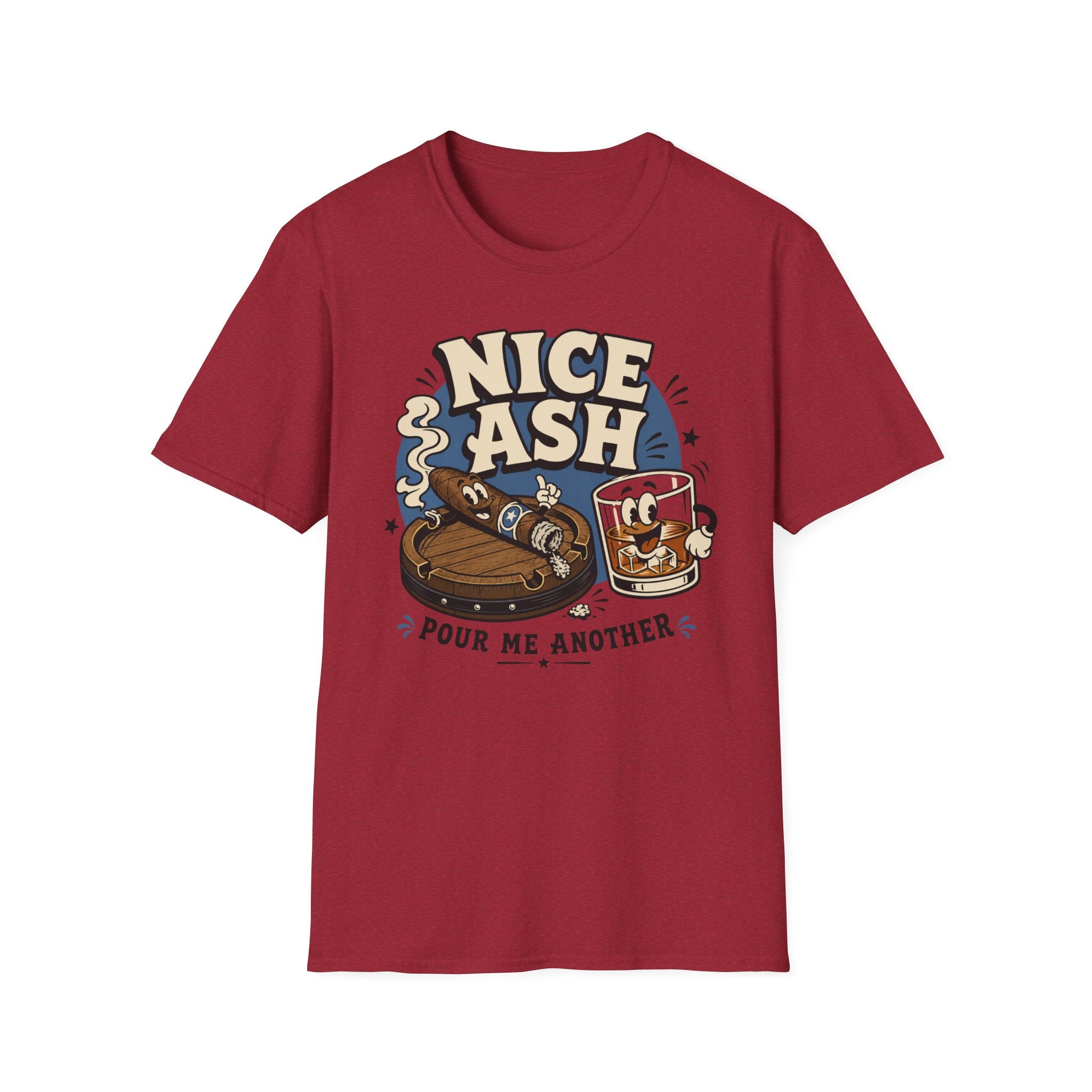 Copy of Nice Ash T-Shirt — Retro Cigars & Whiskey Graphic Tee