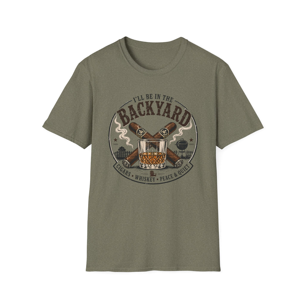 Backyard Smoking Club T-Shirt — "I'll Be in the Backyard" BBQ & Cigar Graphic Tee