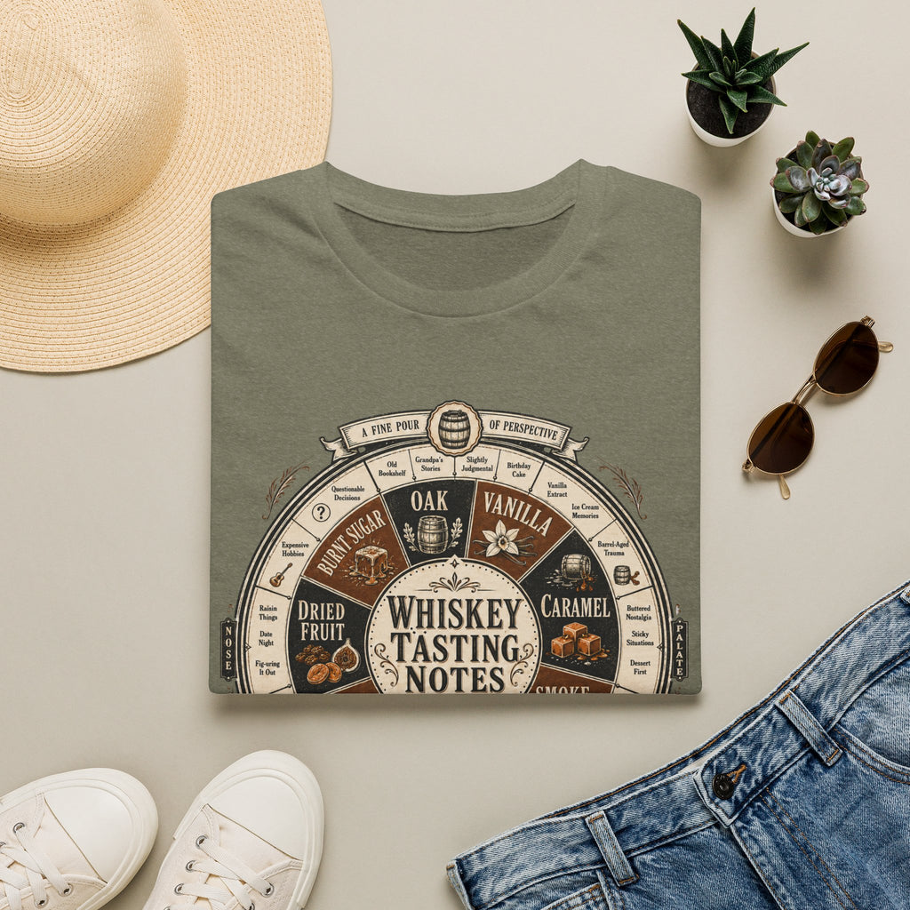 Copy of Whiskey Tasting Notes T-Shirt — Vintage Whiskey Flavor Wheel Tee