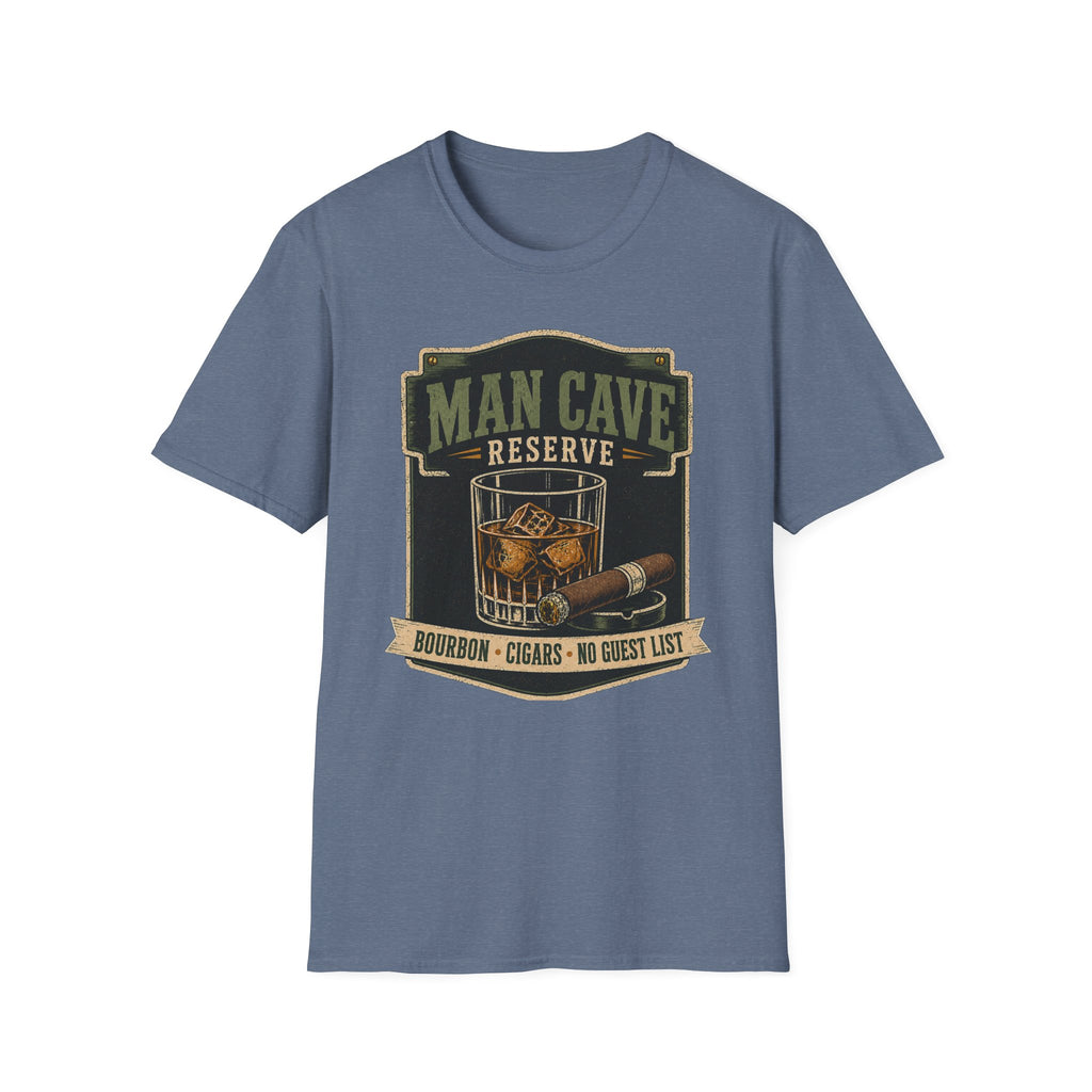 Copy of Man Cave Reserve T-Shirt — Vintage Whiskey & Cigar Lounge Tee