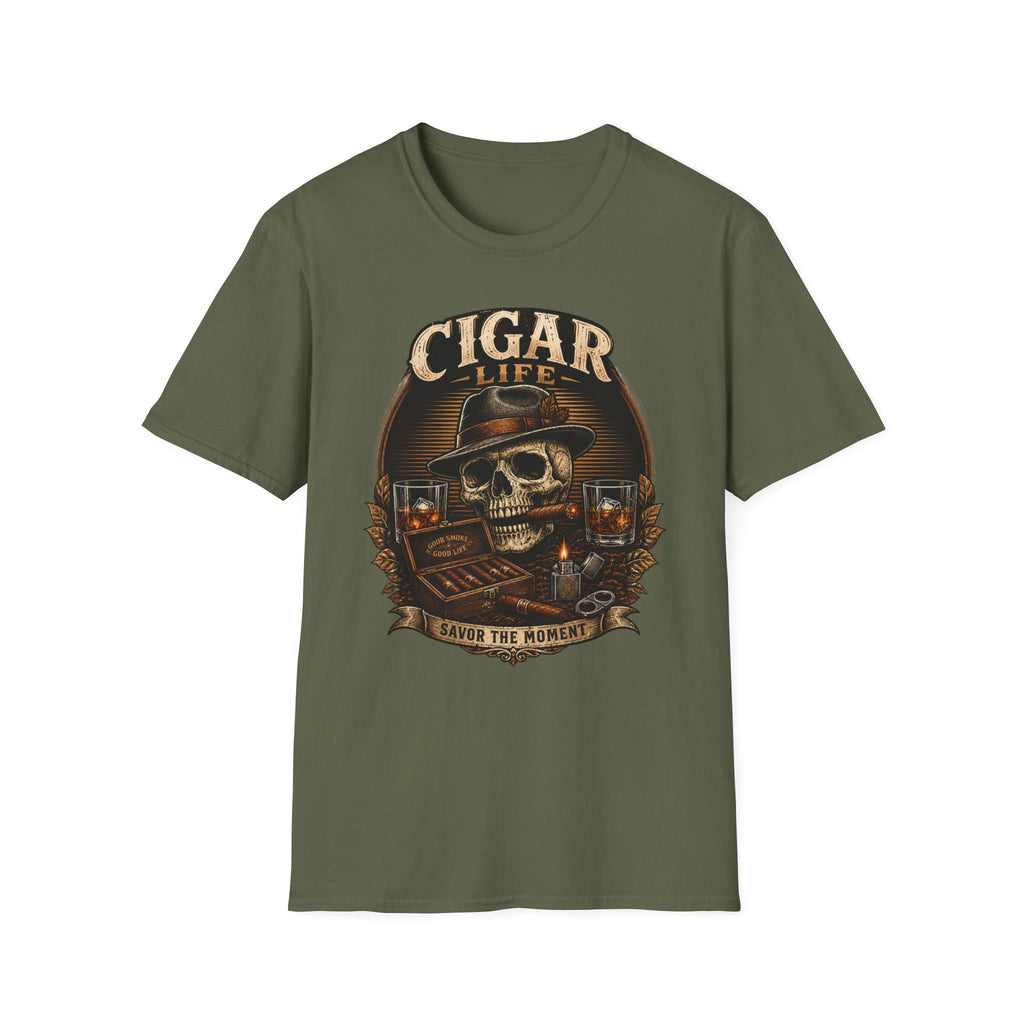 Cigar Life Skull T‑Shirt