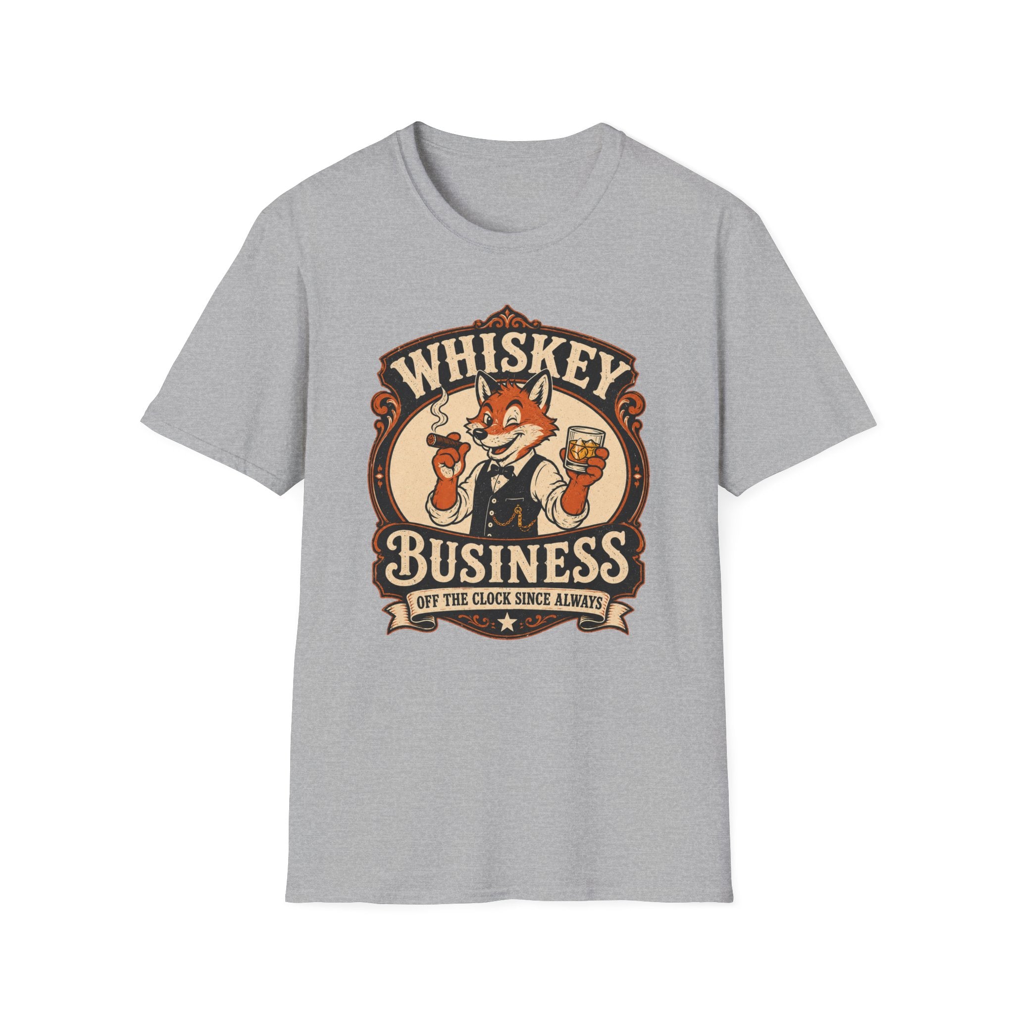 Whiskey Business Retro Fox T-Shirt