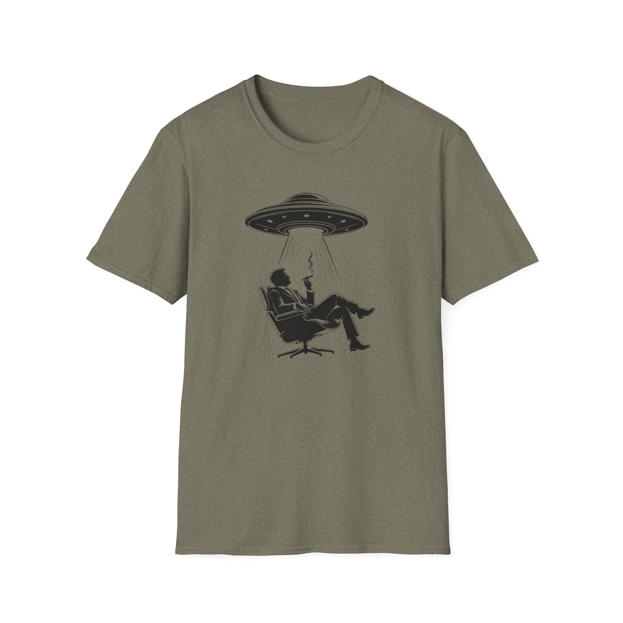 UFO Abduction Tee — Vintage Alien Beam Graphic T-Shirt