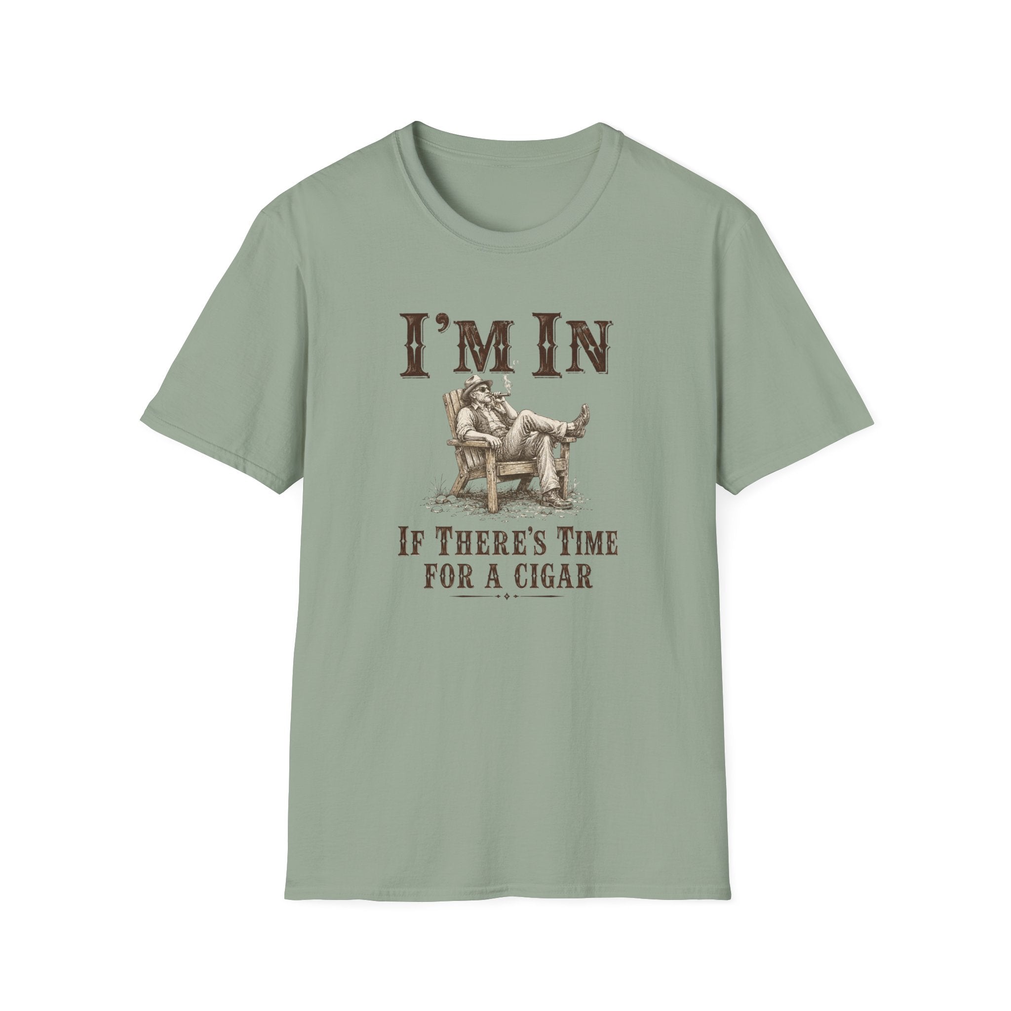 "I'm In If There's Time For A Cigar"  Skeleton Relaxing T‑Shirt