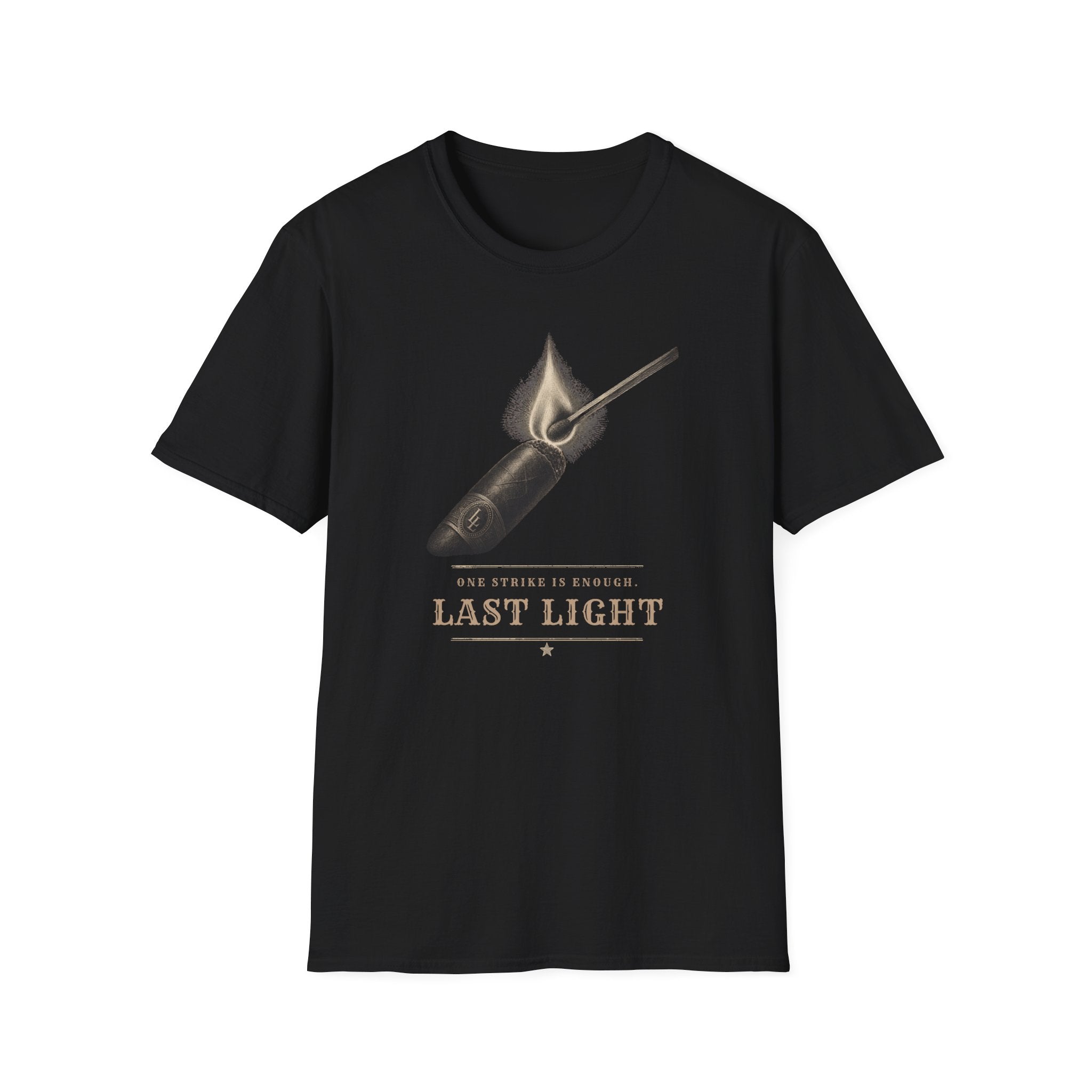 Last Light Vintage Matchstick Flame Graphic T-Shirt
