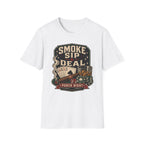 Whiskey & Cigar "Smoke, Sip, Deal" T-Shirt
