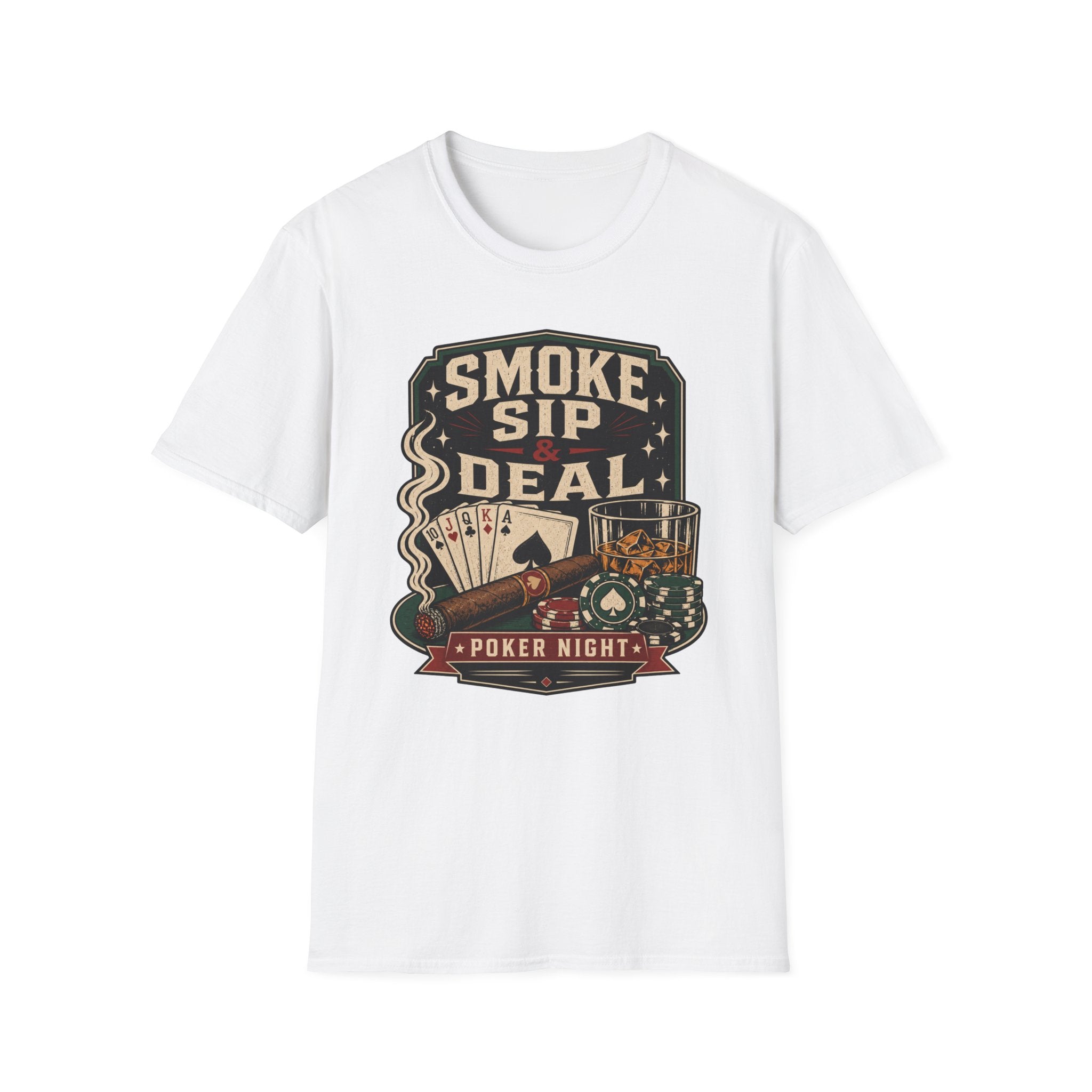 Whiskey & Cigar "Smoke, Sip, Deal" T-Shirt