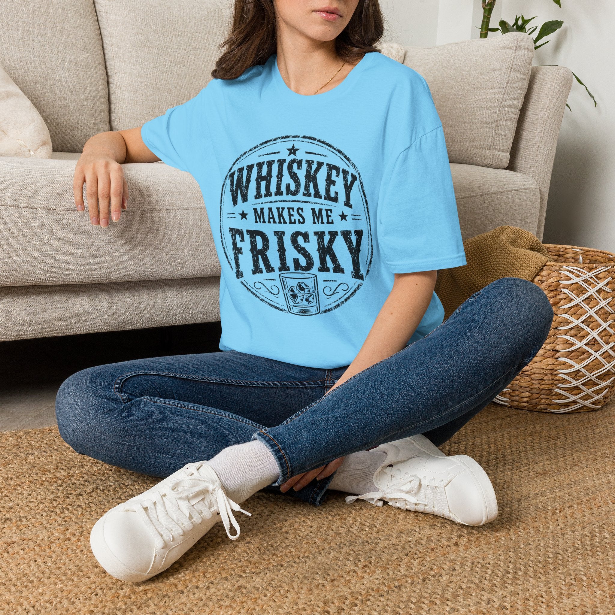 Copy of Whiskey Makes Me Friskey T-Shirt — Vintage Bar Drinking Graphic Tee