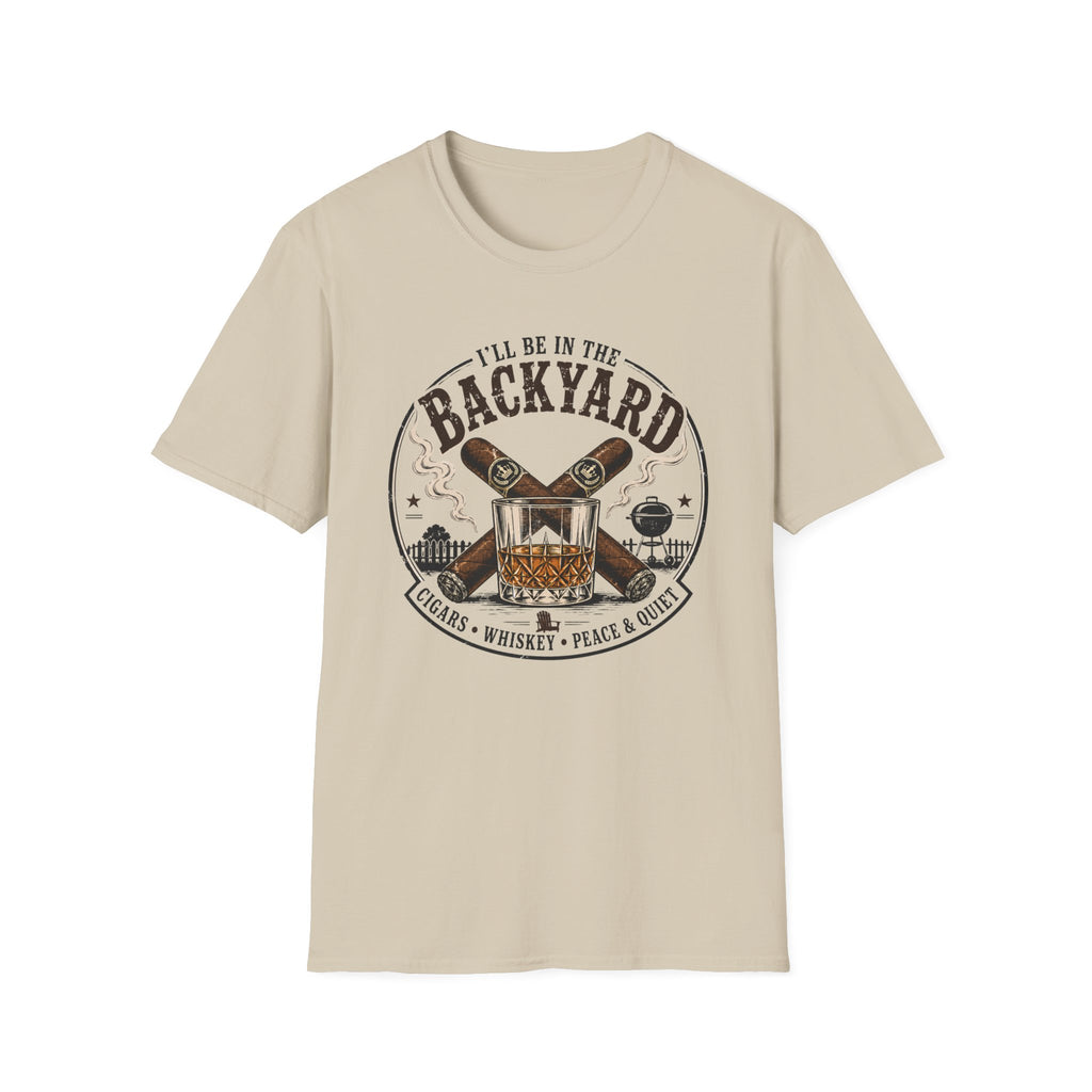 Backyard Smoking Club T-Shirt — "I'll Be in the Backyard" BBQ & Cigar Graphic Tee