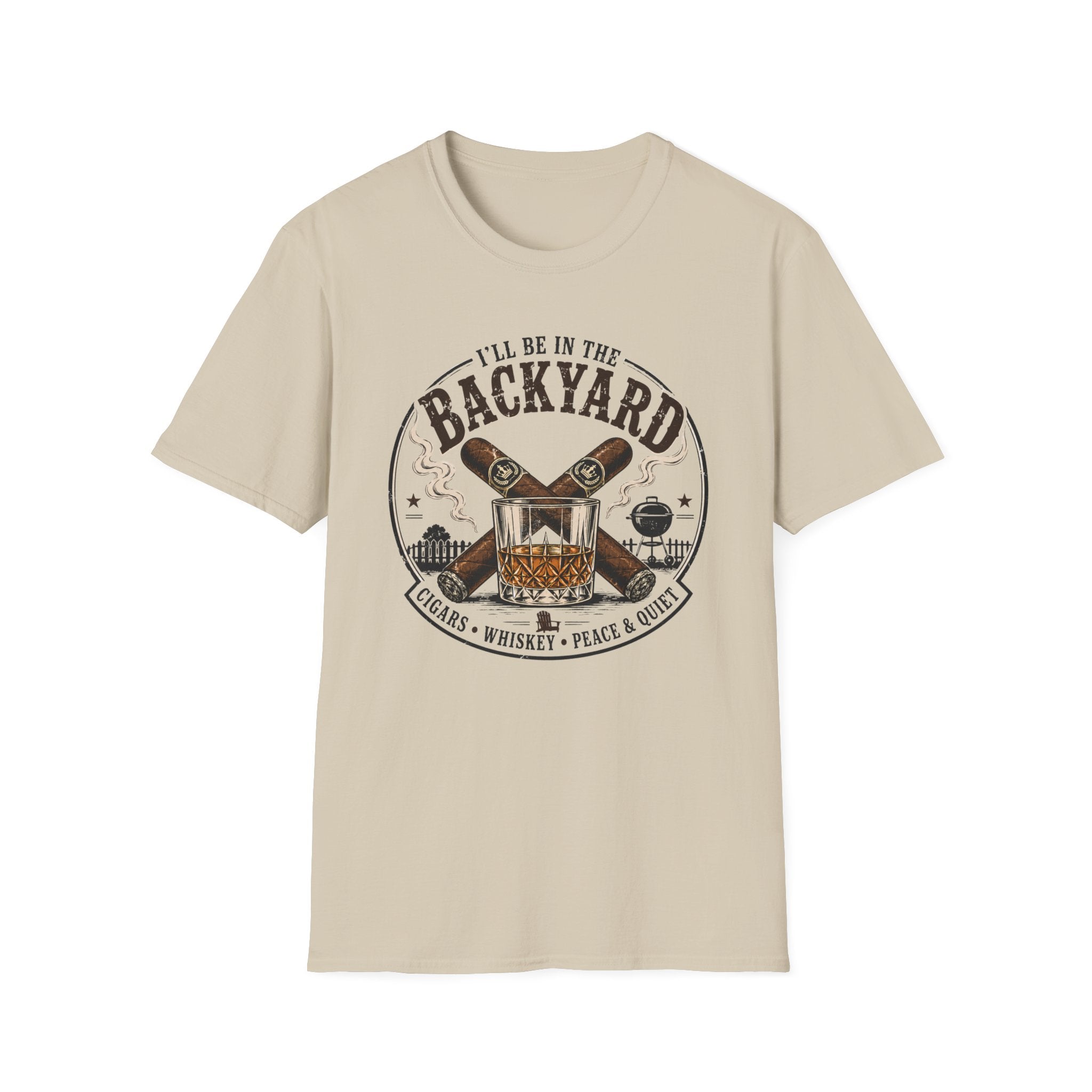 Backyard Smoking Club T-Shirt — "I'll Be in the Backyard" BBQ & Cigar Graphic Tee