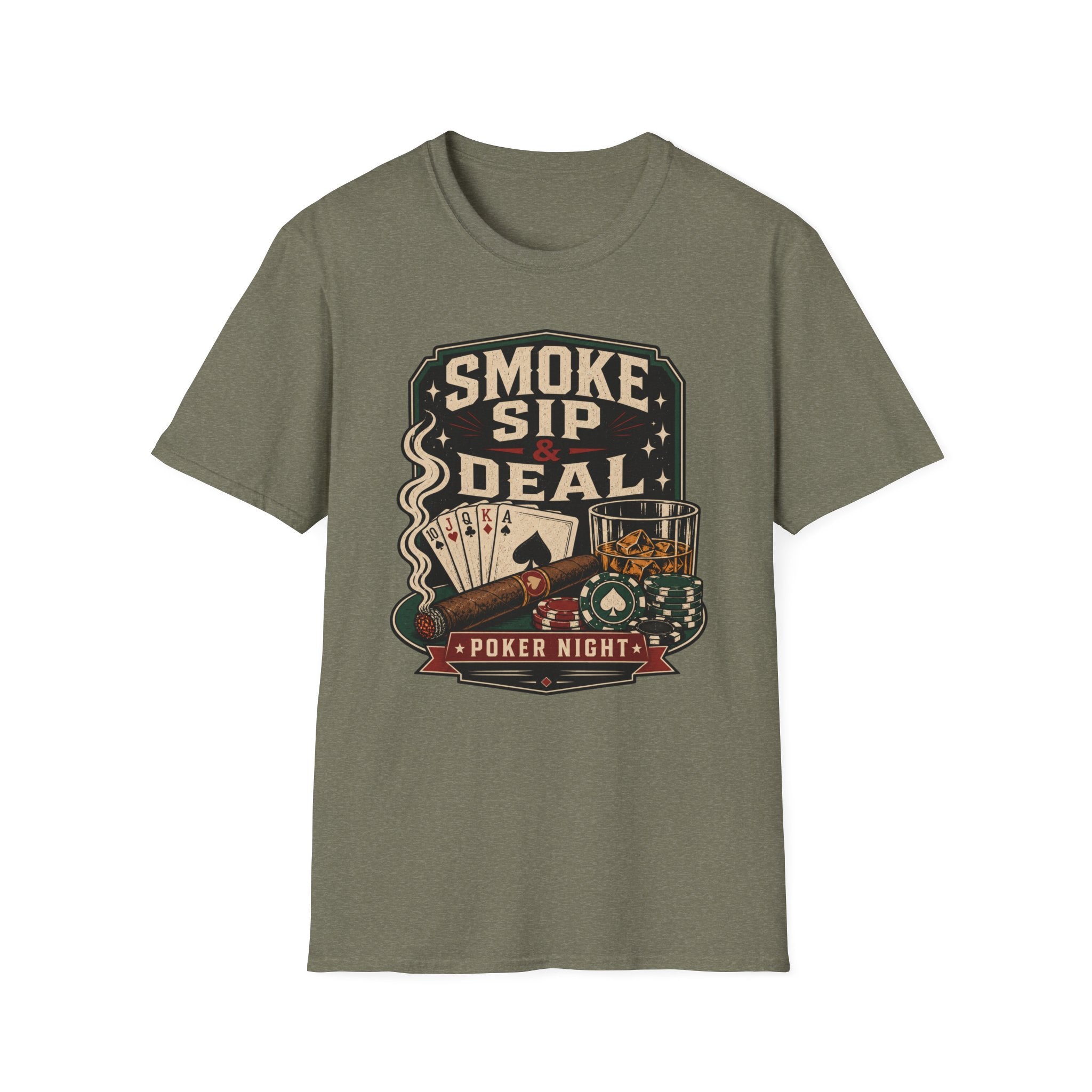 Whiskey & Cigar "Smoke, Sip, Deal" T-Shirt