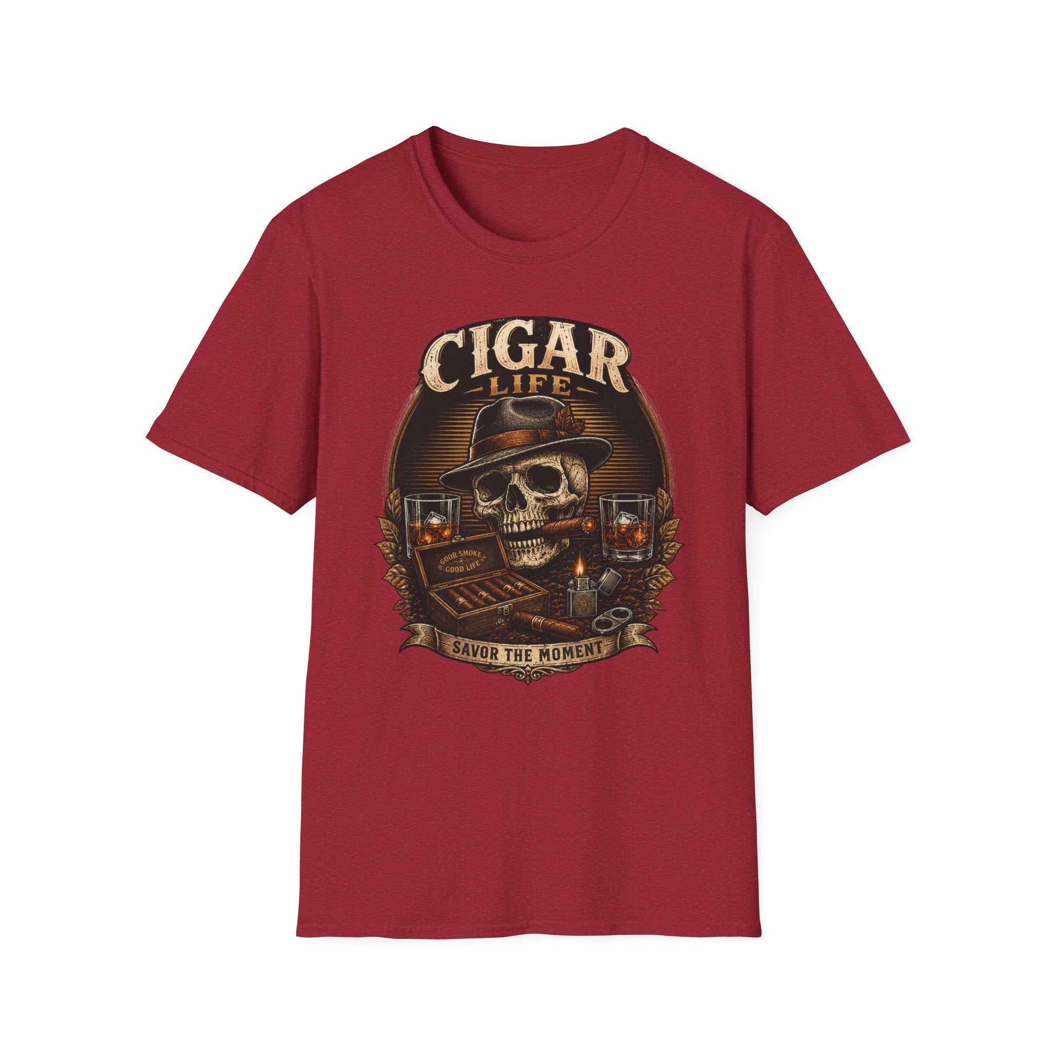 Cigar Life Skull T‑Shirt