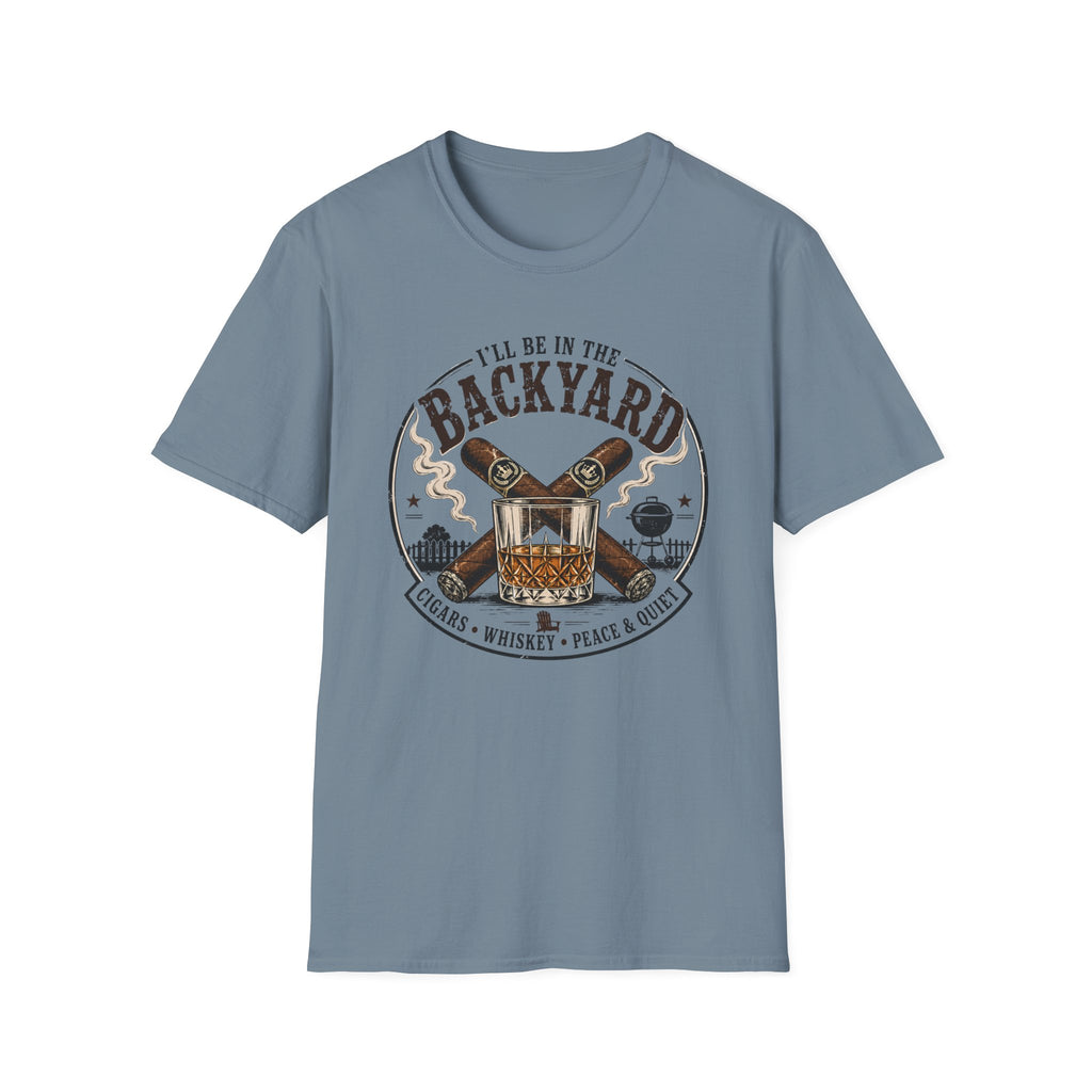 Backyard Smoking Club T-Shirt — "I'll Be in the Backyard" BBQ & Cigar Graphic Tee