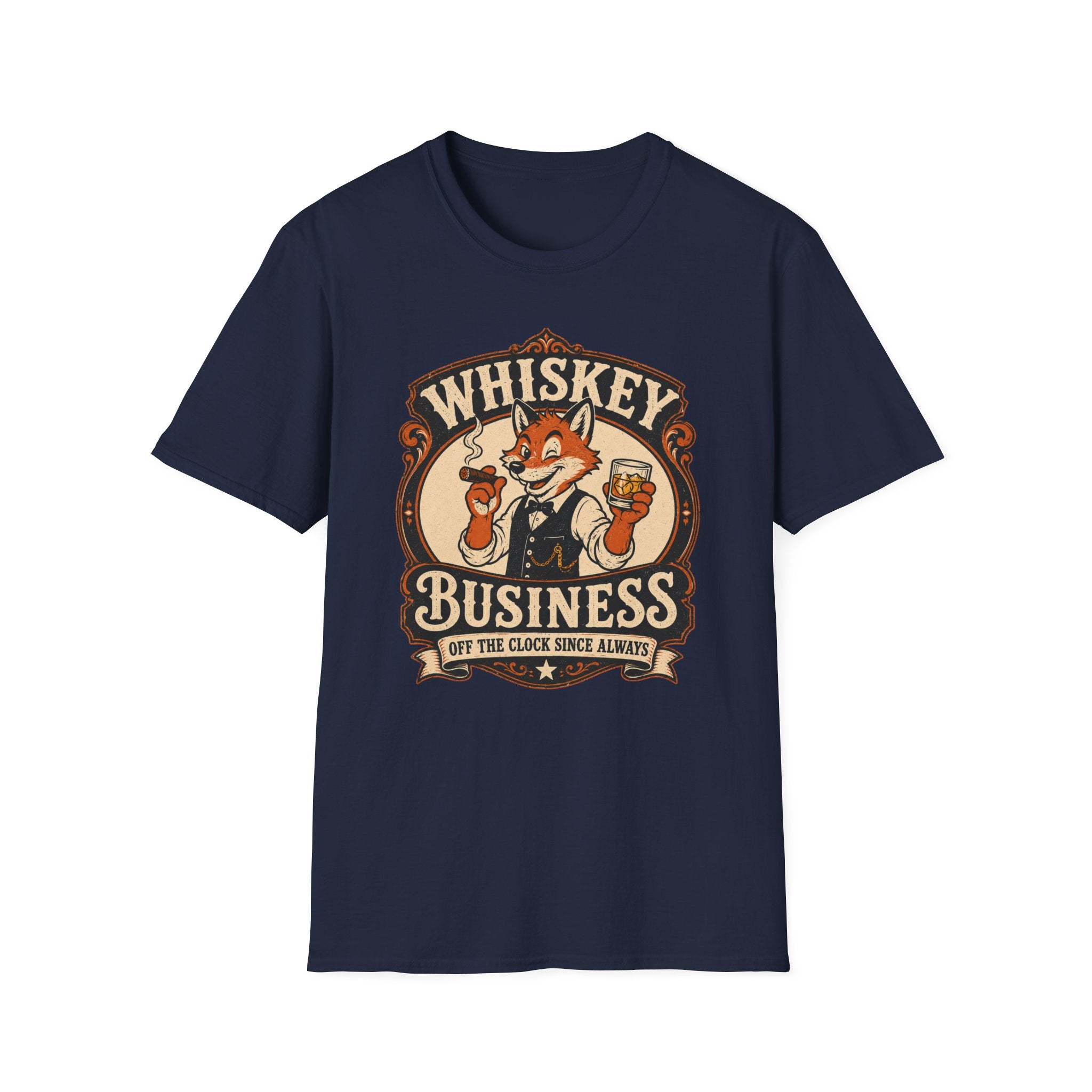 Whiskey Business Retro Fox T-Shirt