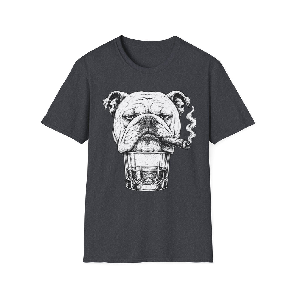 Bulldog with Cigar T-Shirt — Retro Grumpy Dog Graphic Tee