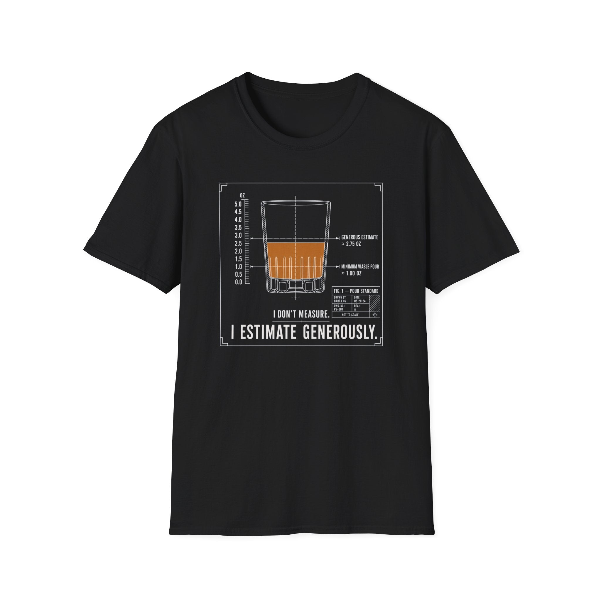 Whiskey Glass Diagram T-Shirt
