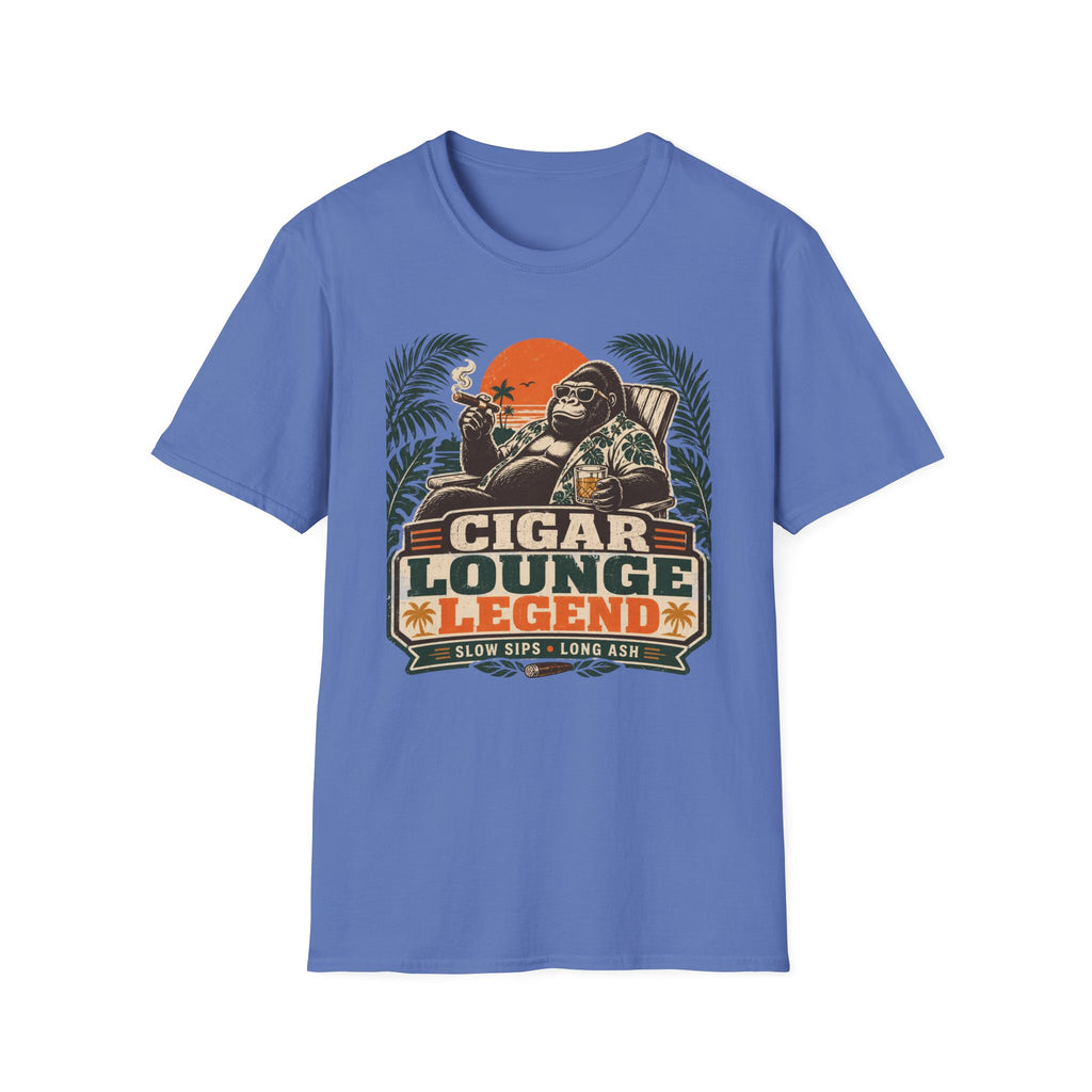 Copy of Cigar Lounge Legend T-Shirt — Vintage Retro Smoking Ape Design