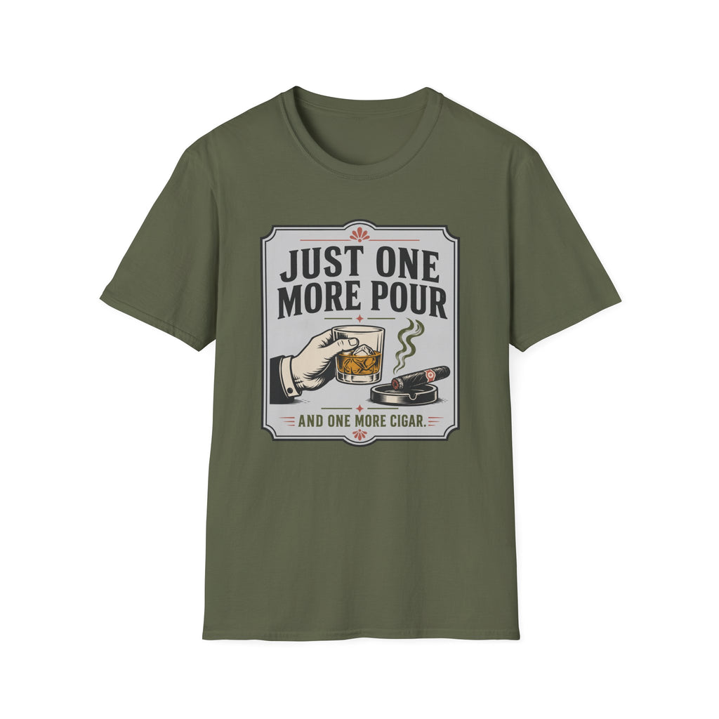 Copy of Just One More Pour T-Shirt — Funny Coffee & Whiskey Vintage Drinking Tee