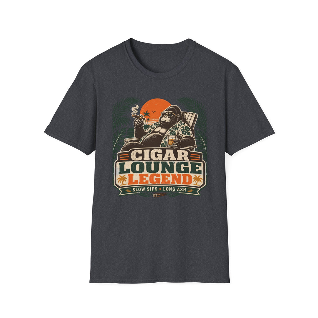 Copy of Cigar Lounge Legend T-Shirt — Vintage Retro Smoking Ape Design