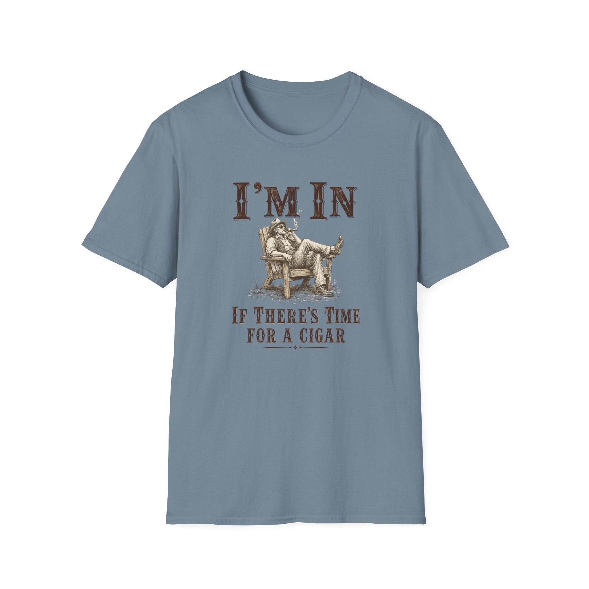 "I'm In If There's Time For A Cigar"  Skeleton Relaxing T‑Shirt