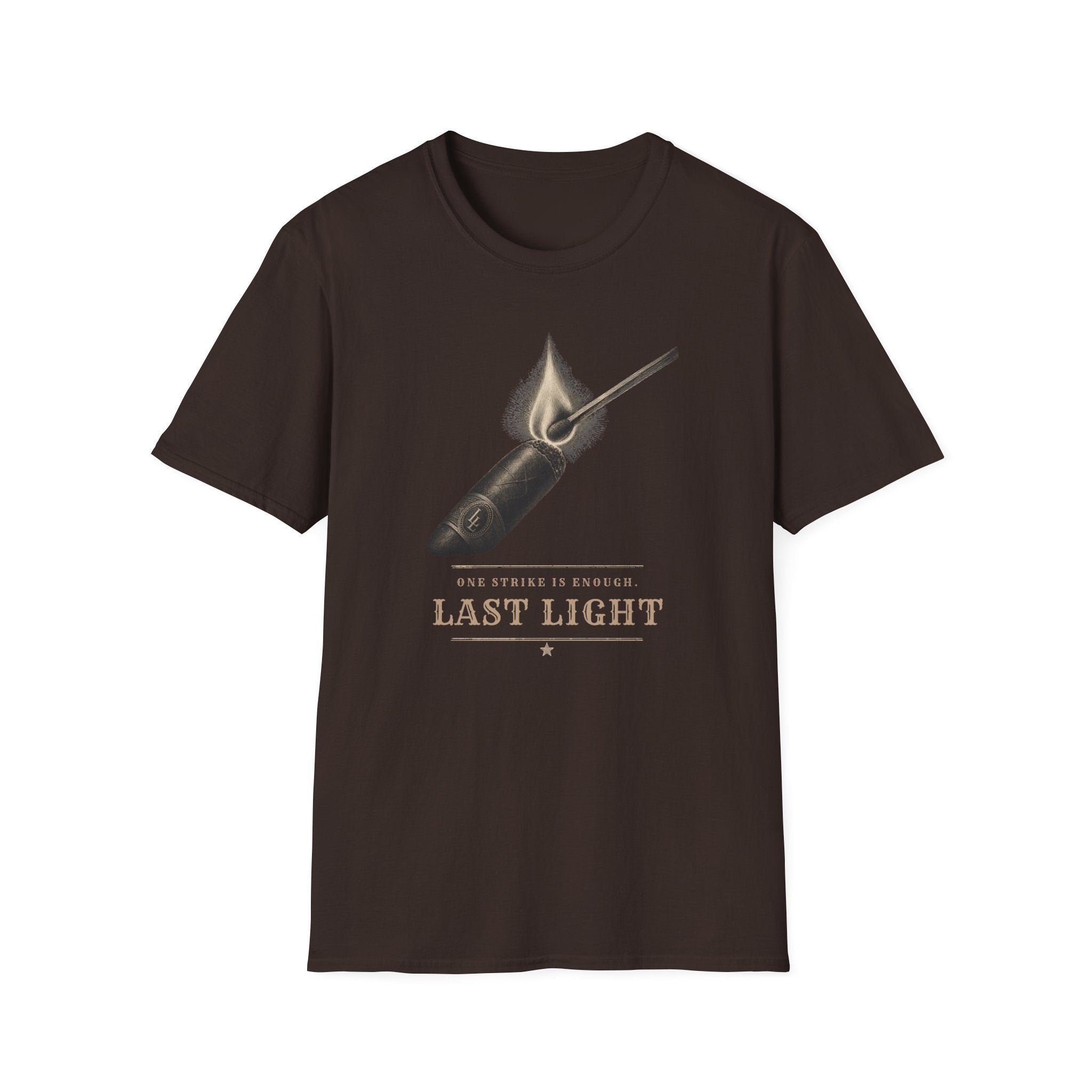 Last Light Vintage Matchstick Flame Graphic T-Shirt