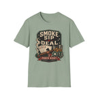 Whiskey & Cigar "Smoke, Sip, Deal" T-Shirt
