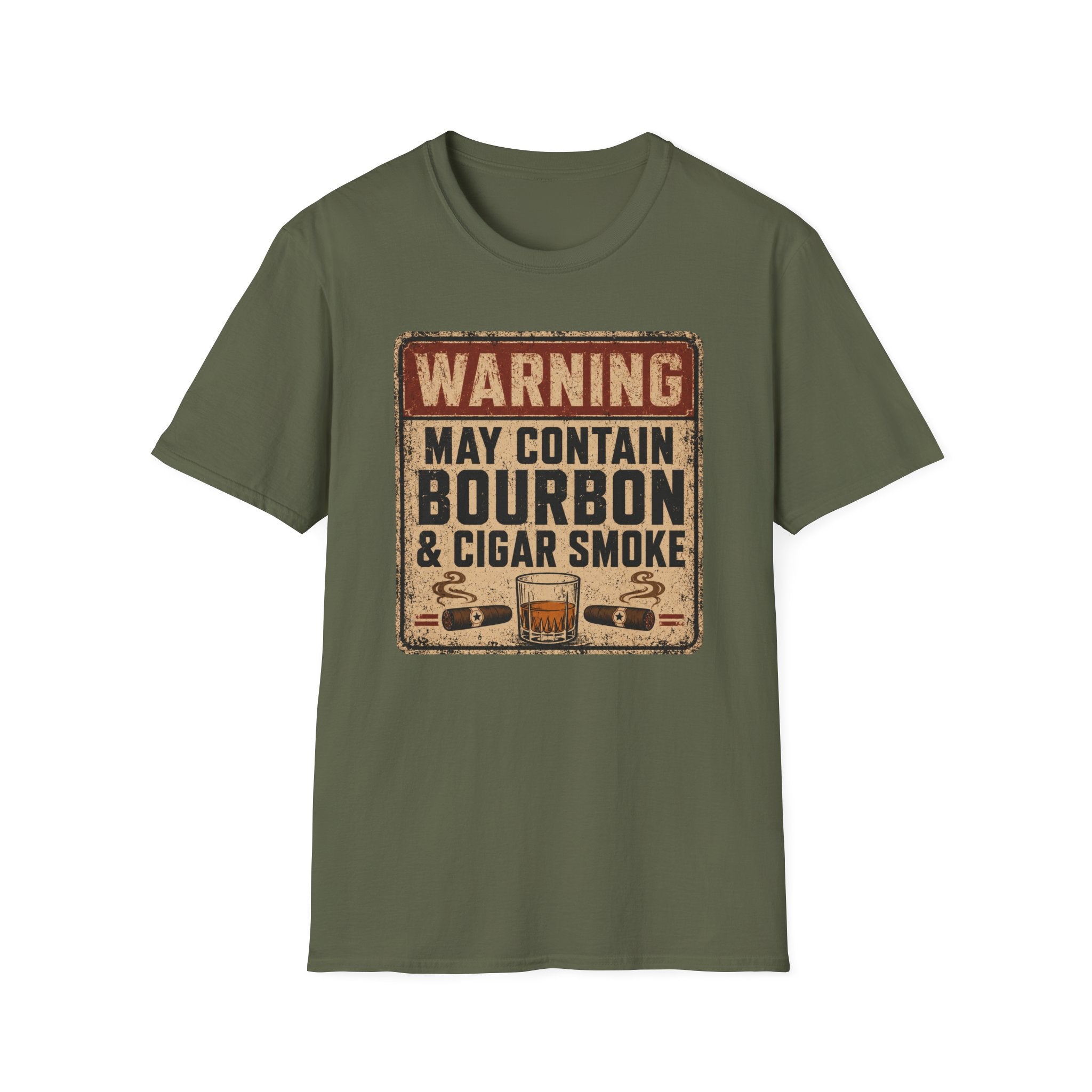Warning: May Contain Bourbon & Cigar Smoke T-Shirt