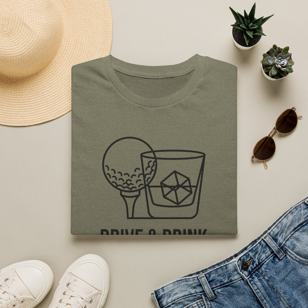 Copy of Drive & Drink Golf T-Shirt — Funny Golfing Whiskey Shirt for Golfers