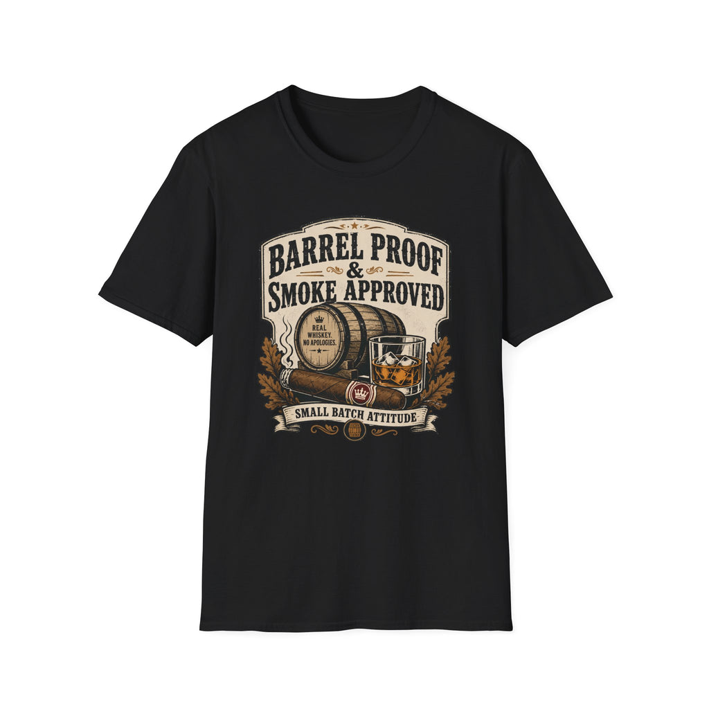 Copy of Barrel Proof & Smoke Approved T-Shirt — Whiskey Barrel Distillery Tee