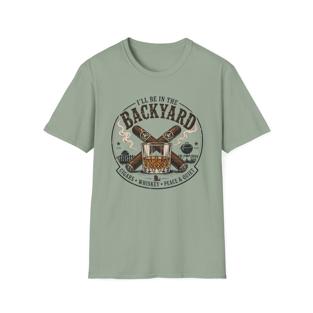 Backyard Smoking Club T-Shirt — "I'll Be in the Backyard" BBQ & Cigar Graphic Tee
