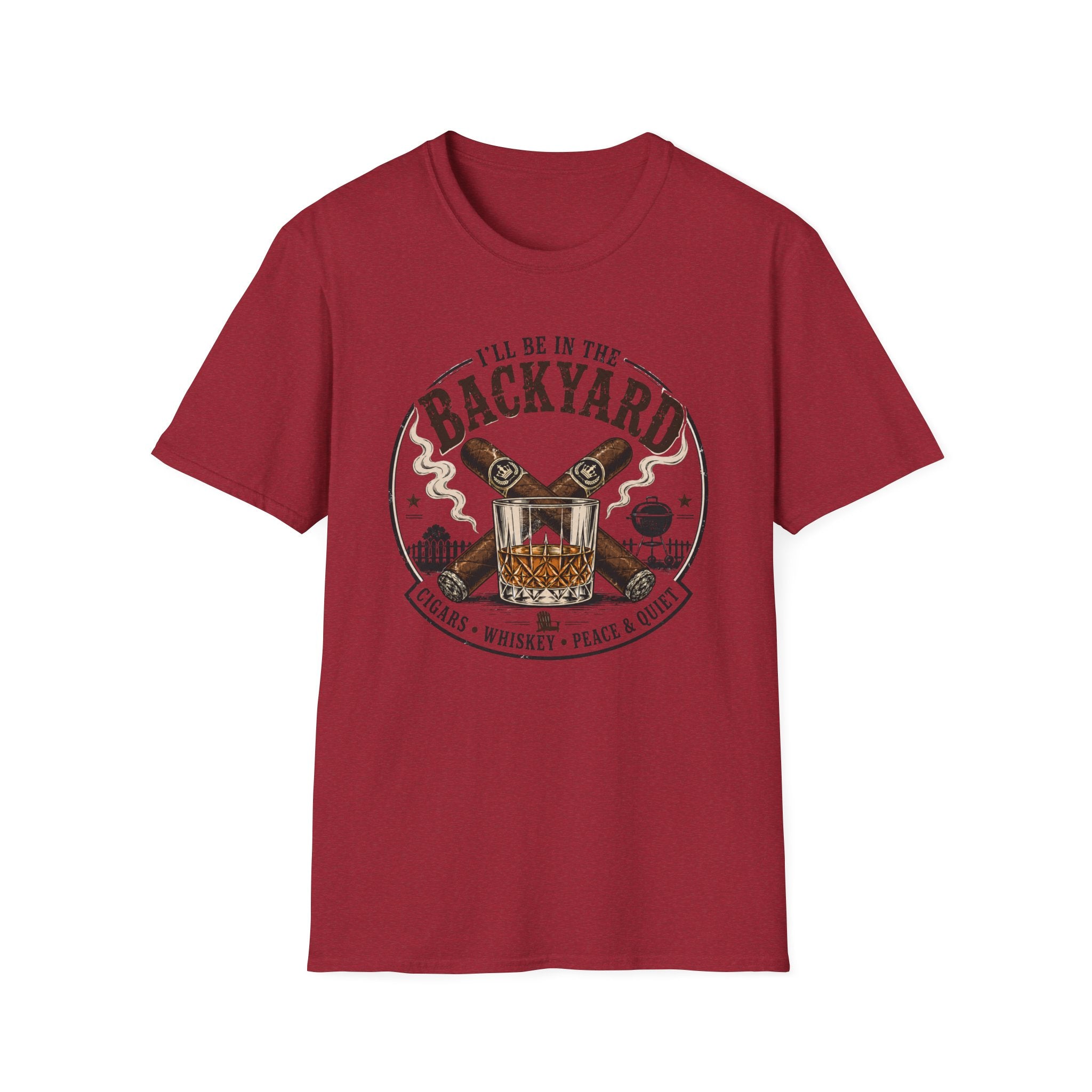 Backyard Smoking Club T-Shirt — "I'll Be in the Backyard" BBQ & Cigar Graphic Tee