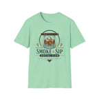 Copy of Smoke & Sip T-Shirt — 'Smoke & Sip Social Club' Whiskey Glass & Cigar Design